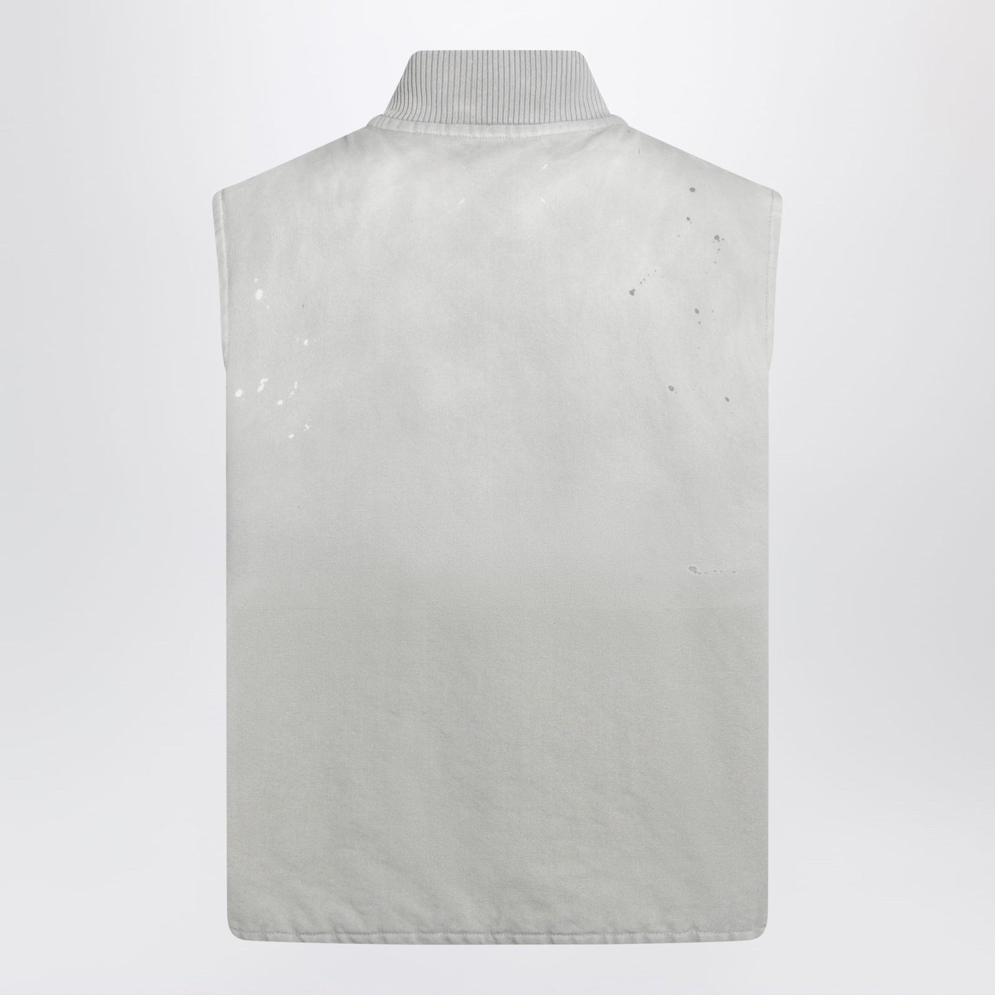 Maison Margiela Vintage Pearl Grey Vest With Paint-Effect Details Men MAISON MARGIELA