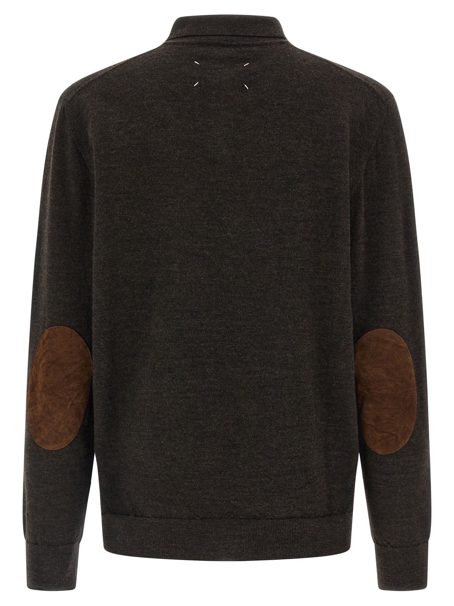 Maison Margiela Men Suede Patch Polo Shirt MAISON MARGIELA