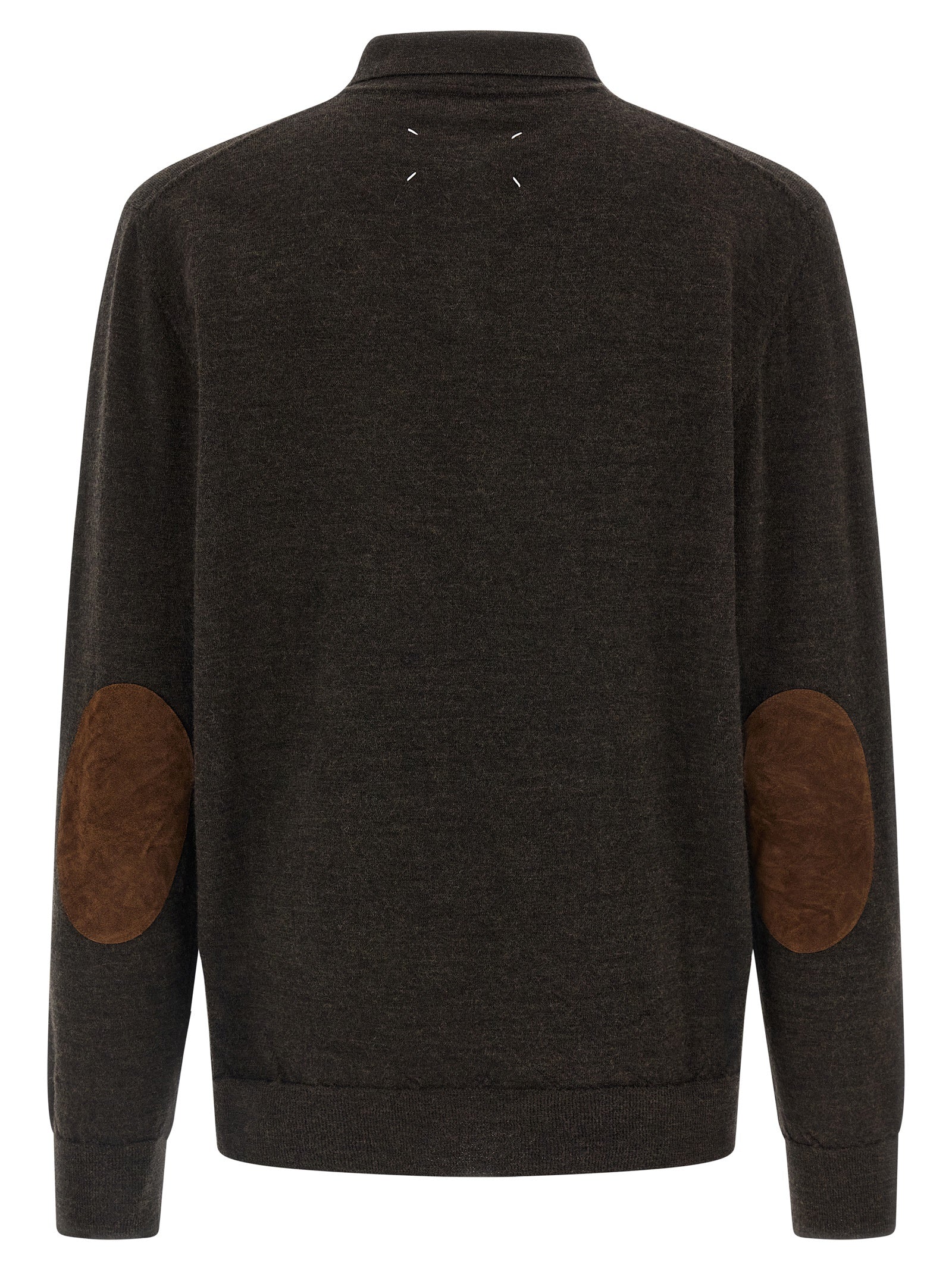 Maison Margiela Men Suede Patch Polo Shirt MAISON MARGIELA