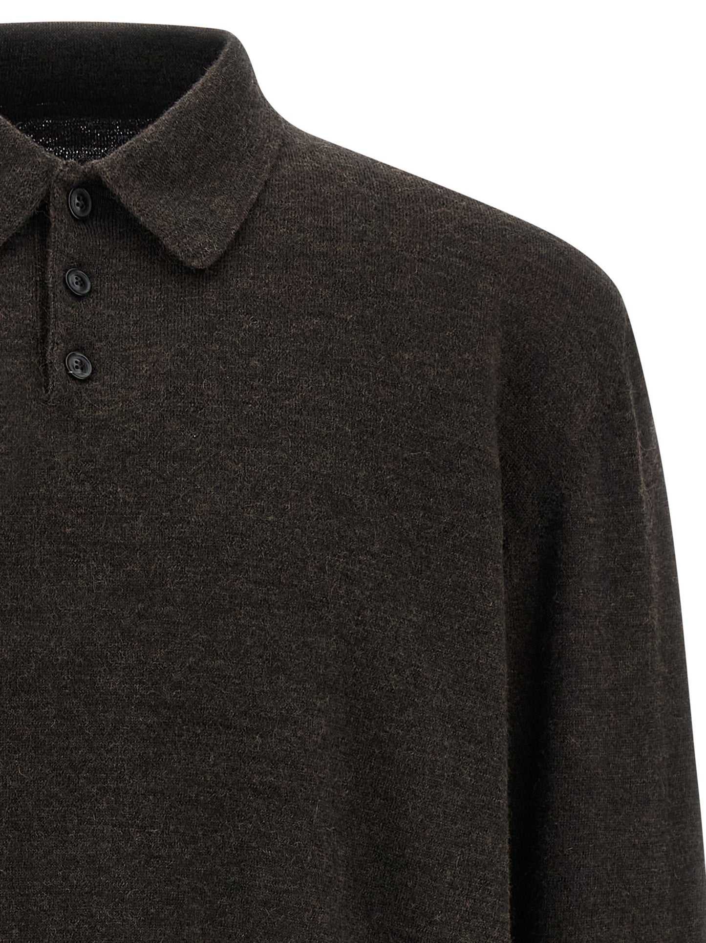 Maison Margiela Men Suede Patch Polo Shirt MAISON MARGIELA