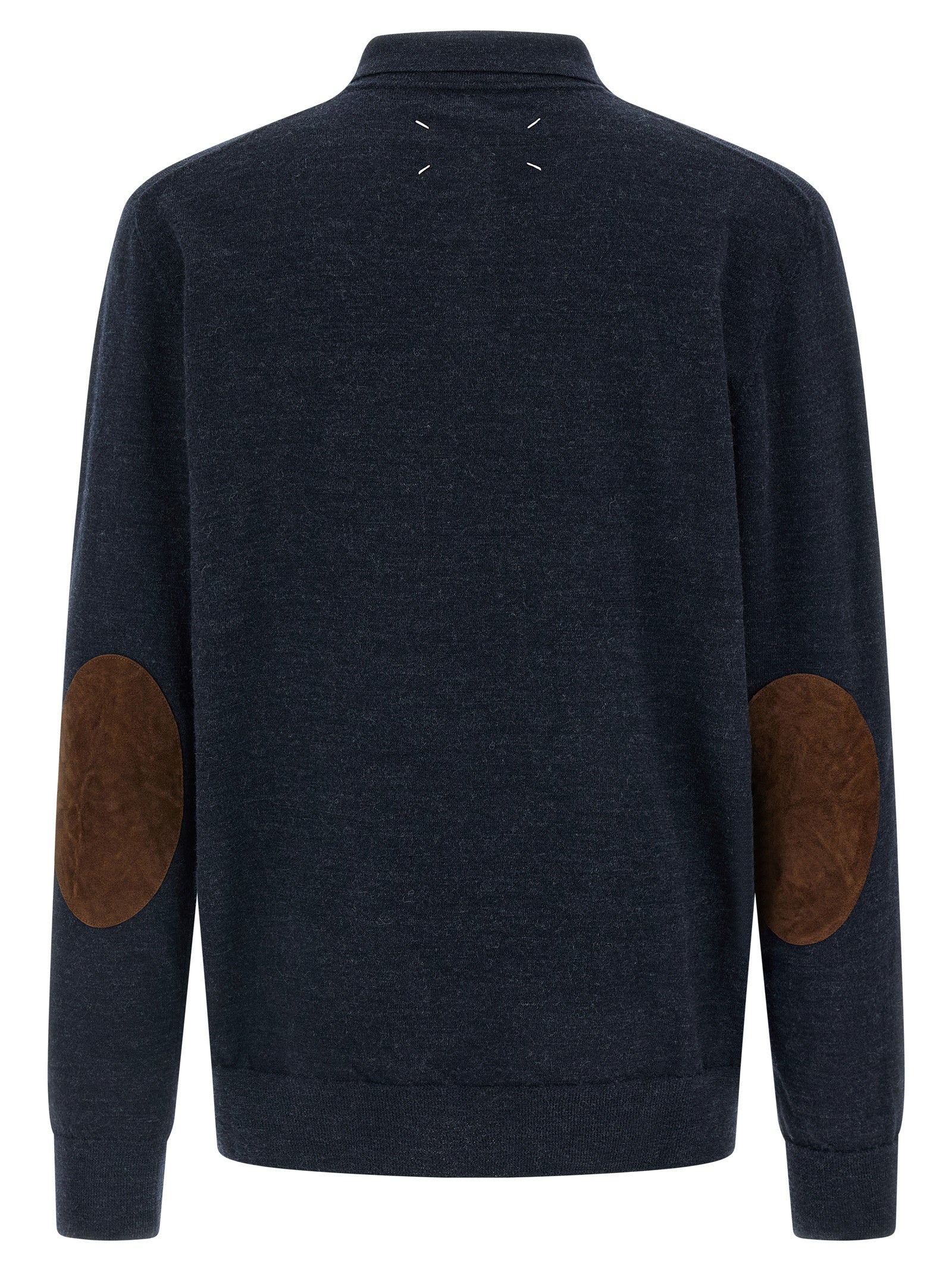 Maison Margiela Men Suede Patch Polo Shirt MAISON MARGIELA