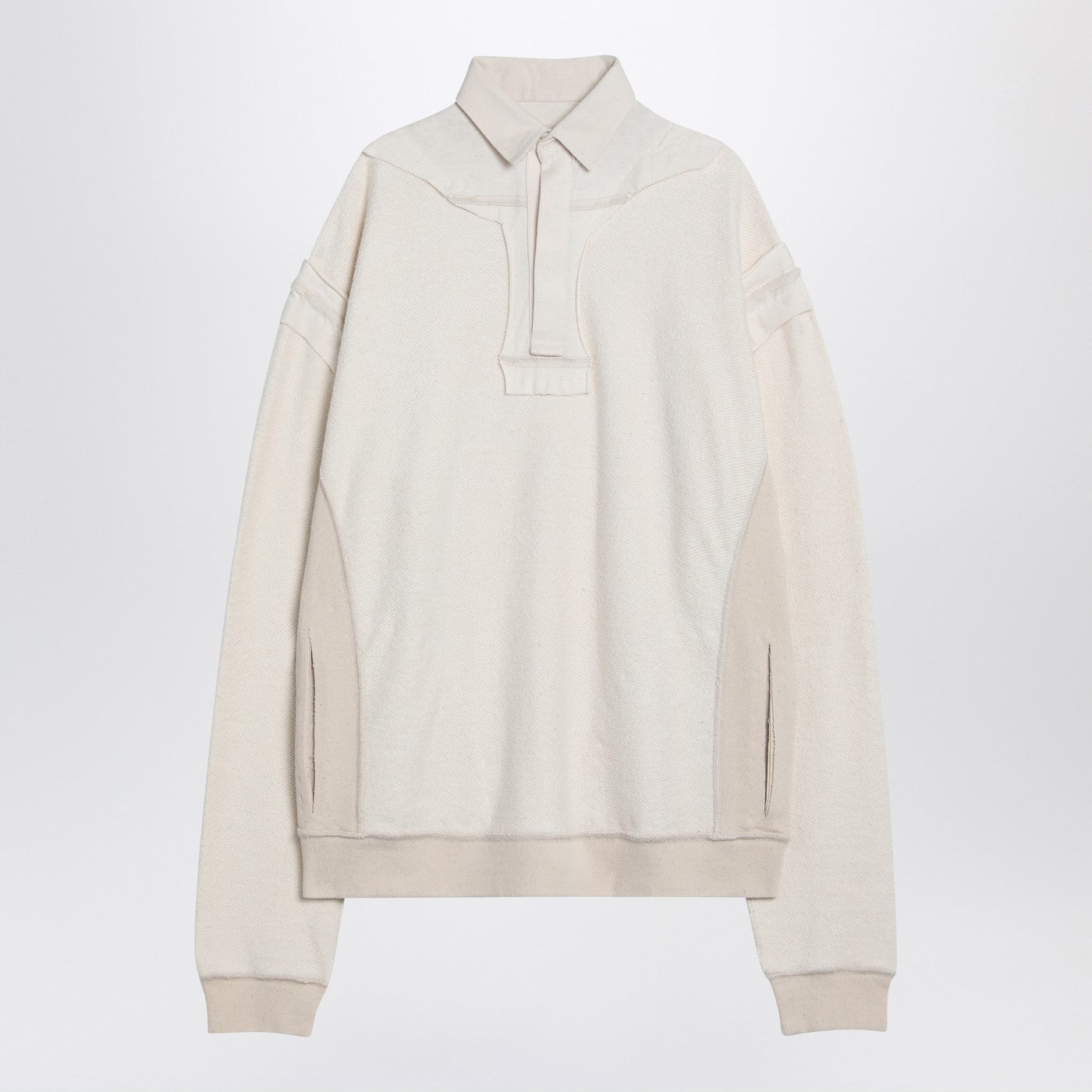Maison Margiela Distressed-Effect Ecru Sweatshirt Men MAISON MARGIELA