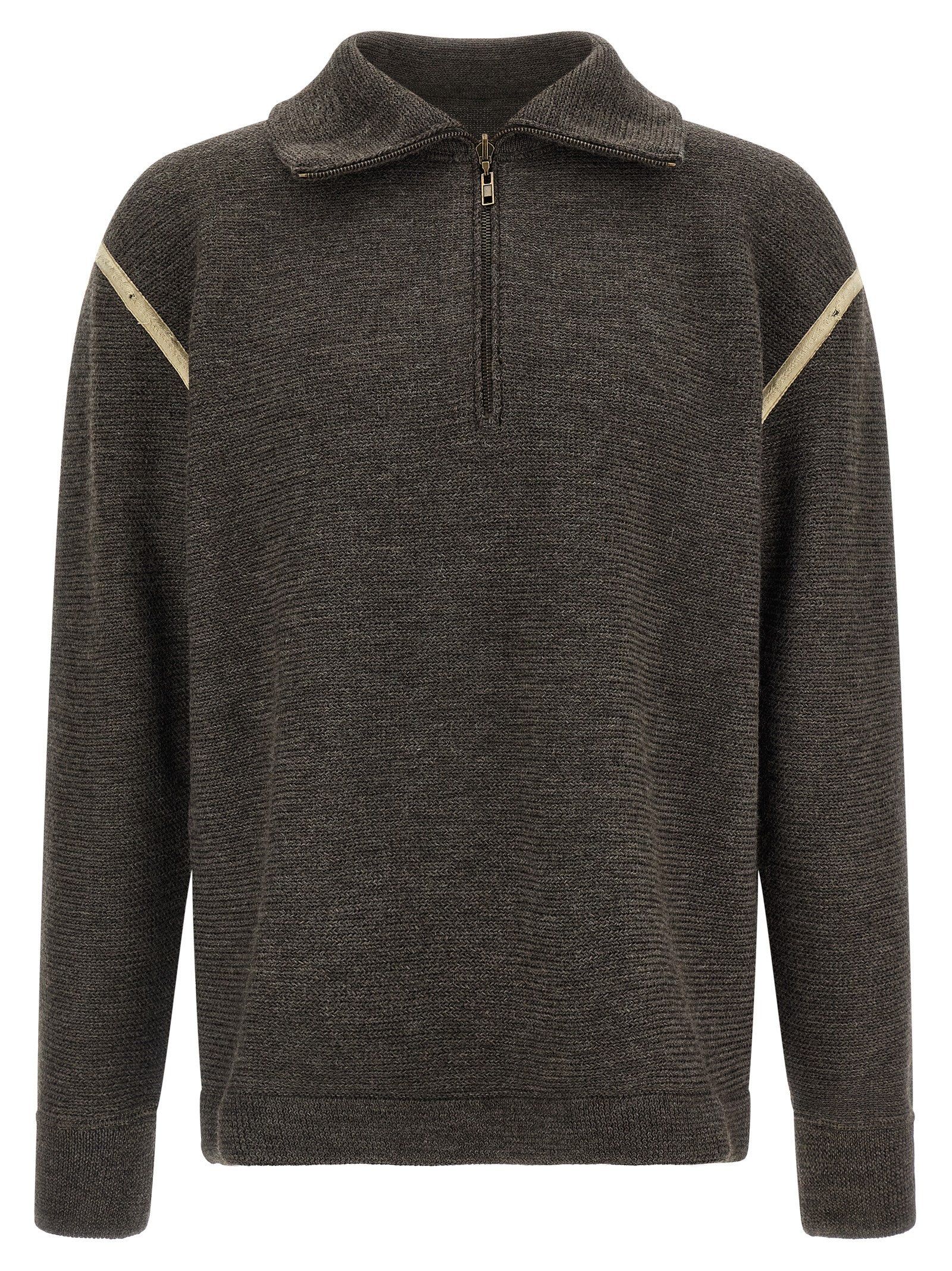 Maison Margiela Men 'Elbow Patch Quarter-Zip ' Reversible Sweater MAISON MARGIELA