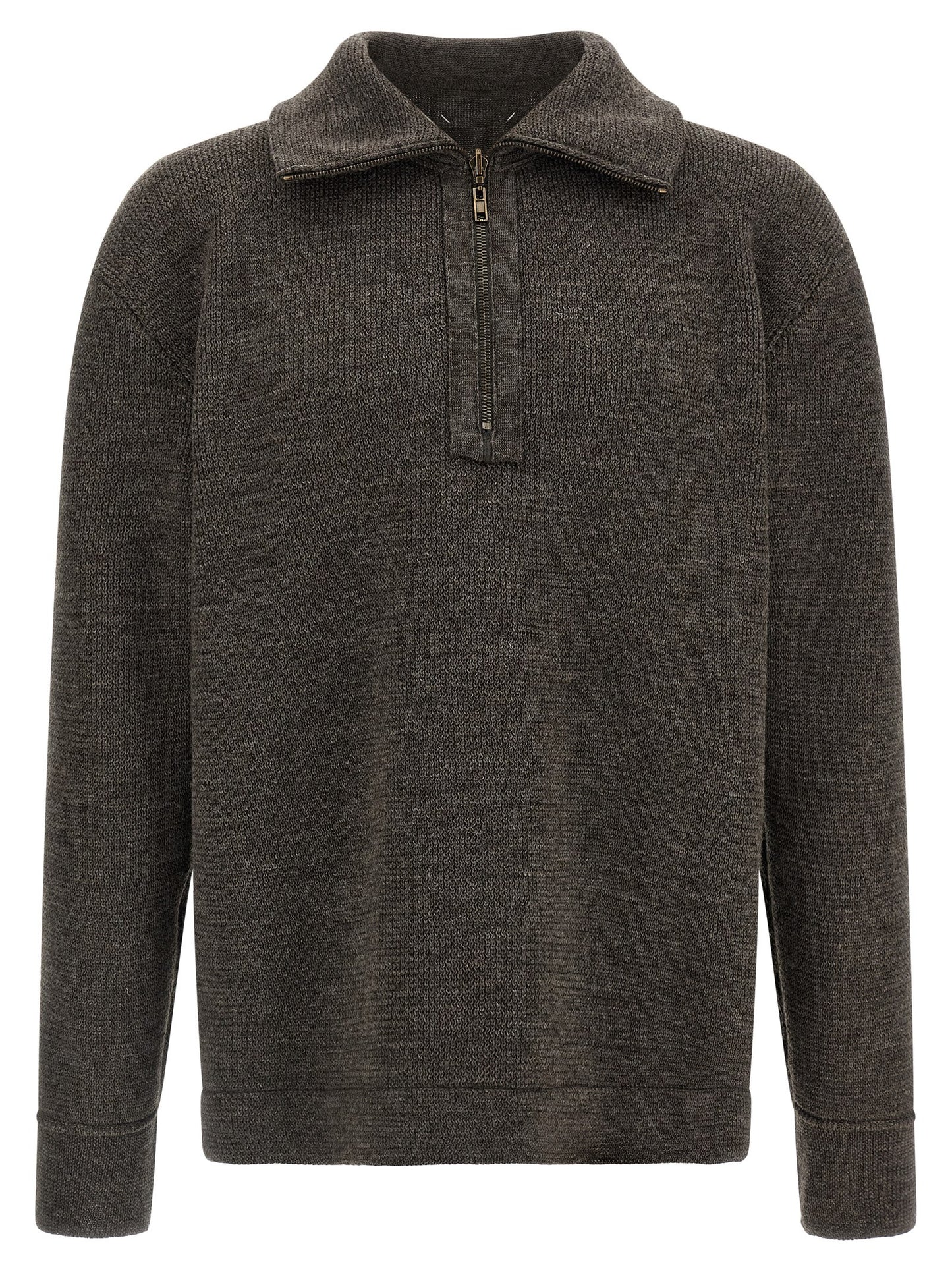 Maison Margiela Men 'Elbow Patch Quarter-Zip ' Reversible Sweater MAISON MARGIELA