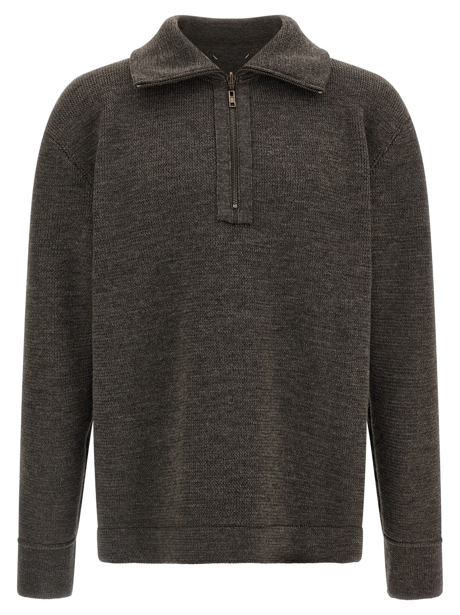 Maison Margiela Men 'Elbow Patch Quarter-Zip ' Reversible Sweater MAISON MARGIELA