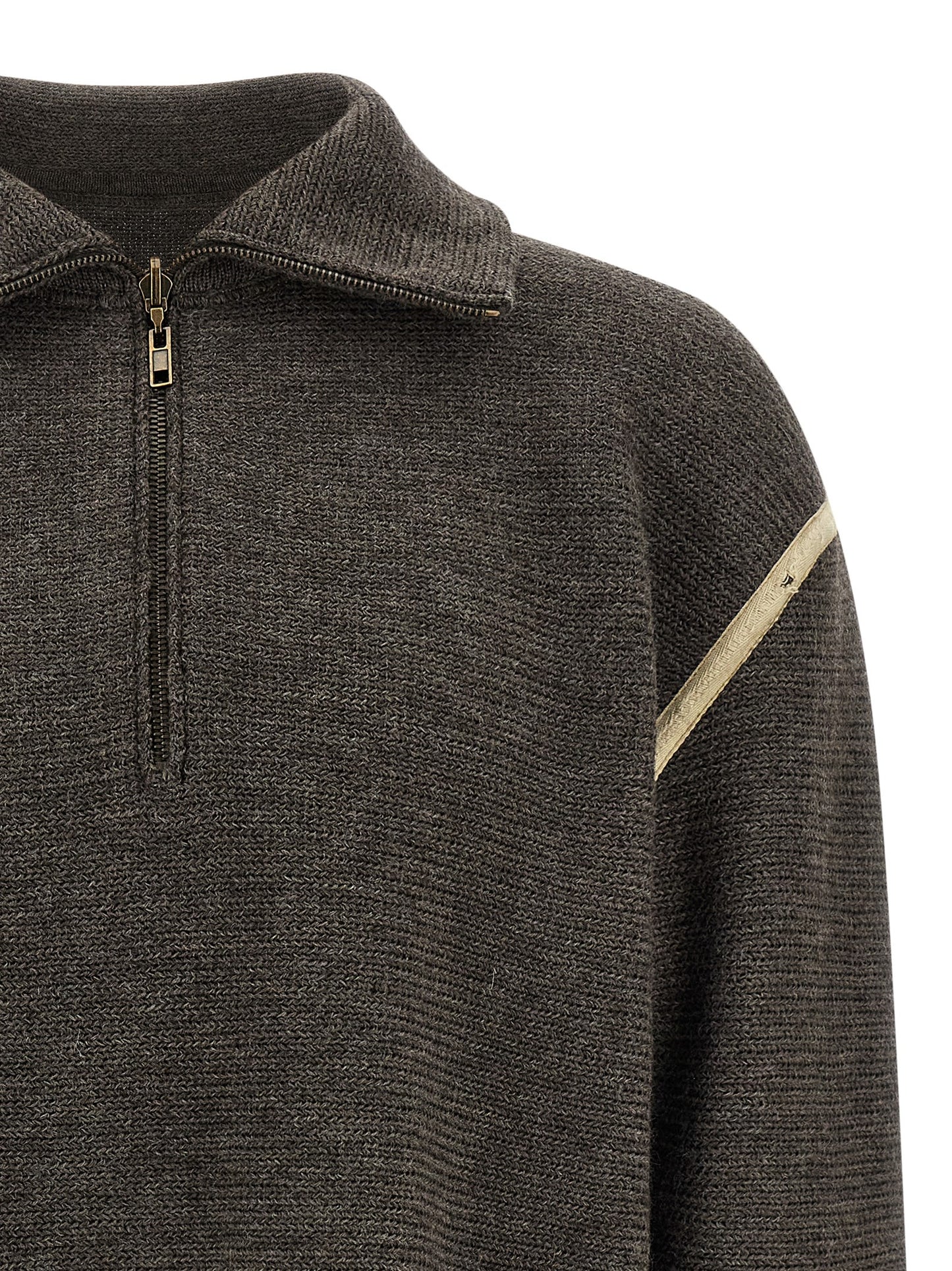 Maison Margiela Men 'Elbow Patch Quarter-Zip ' Reversible Sweater MAISON MARGIELA