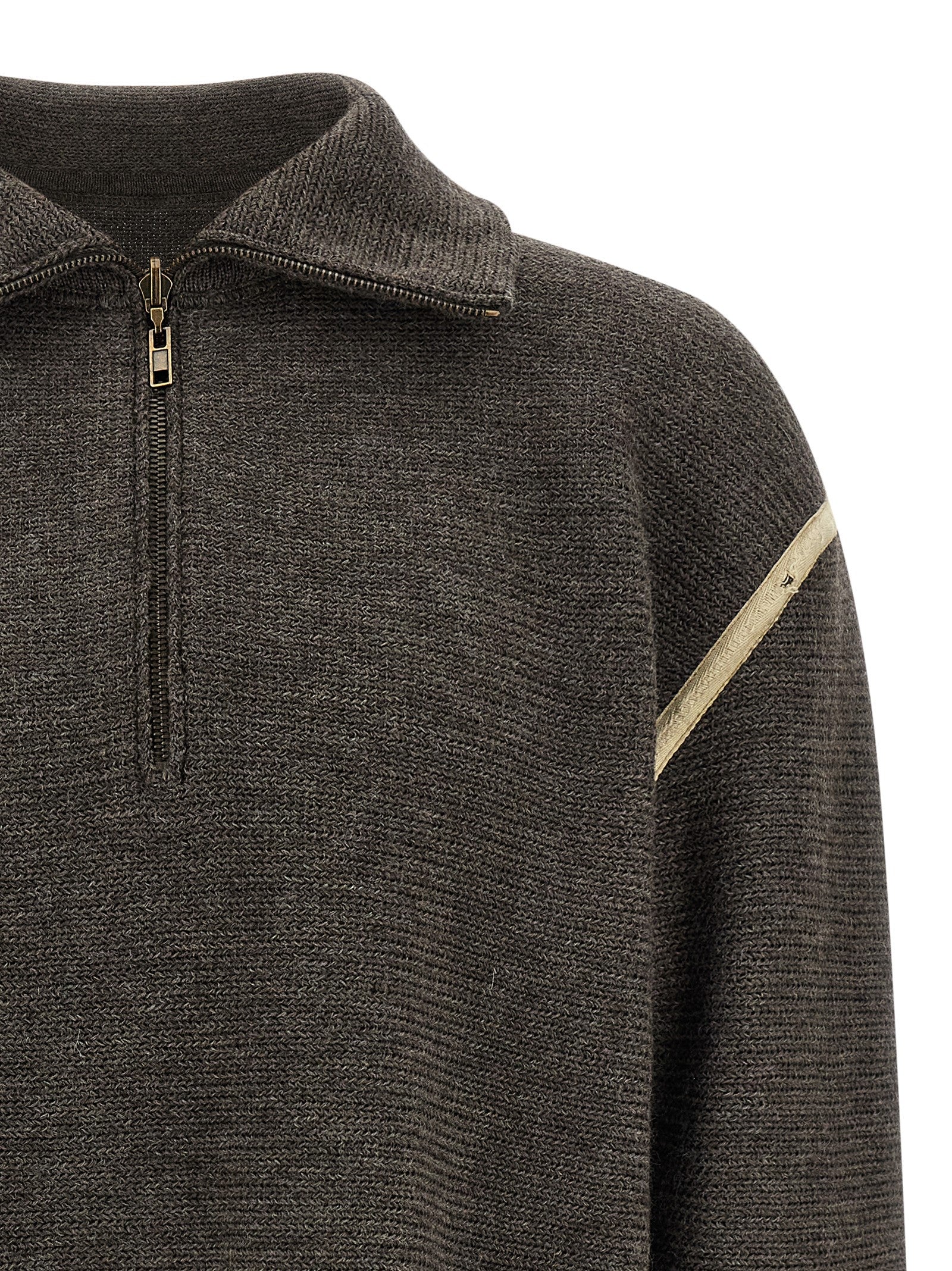 Maison Margiela Men 'Elbow Patch Quarter-Zip ' Reversible Sweater MAISON MARGIELA