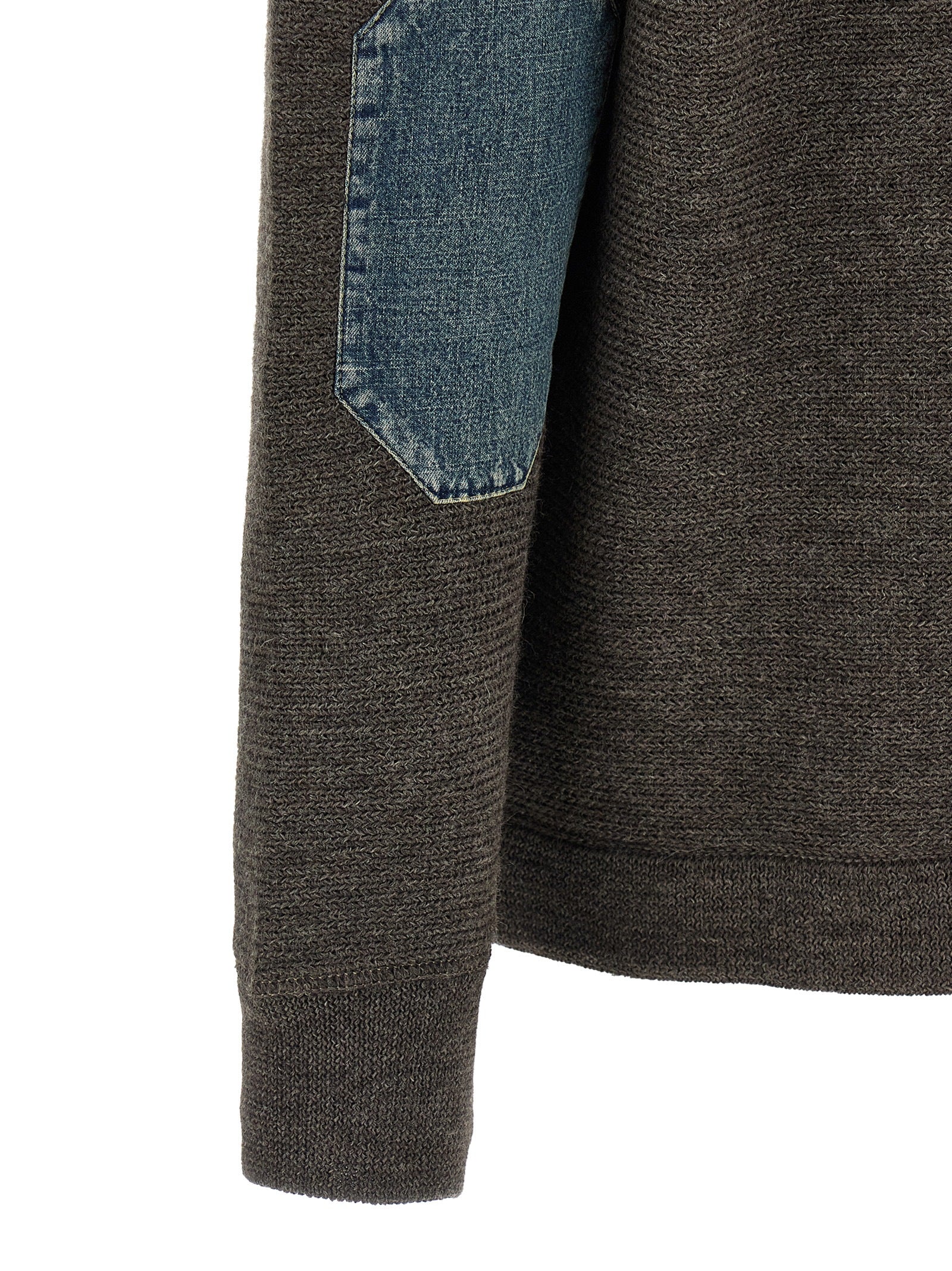 Maison Margiela Men 'Elbow Patch Quarter-Zip ' Reversible Sweater MAISON MARGIELA