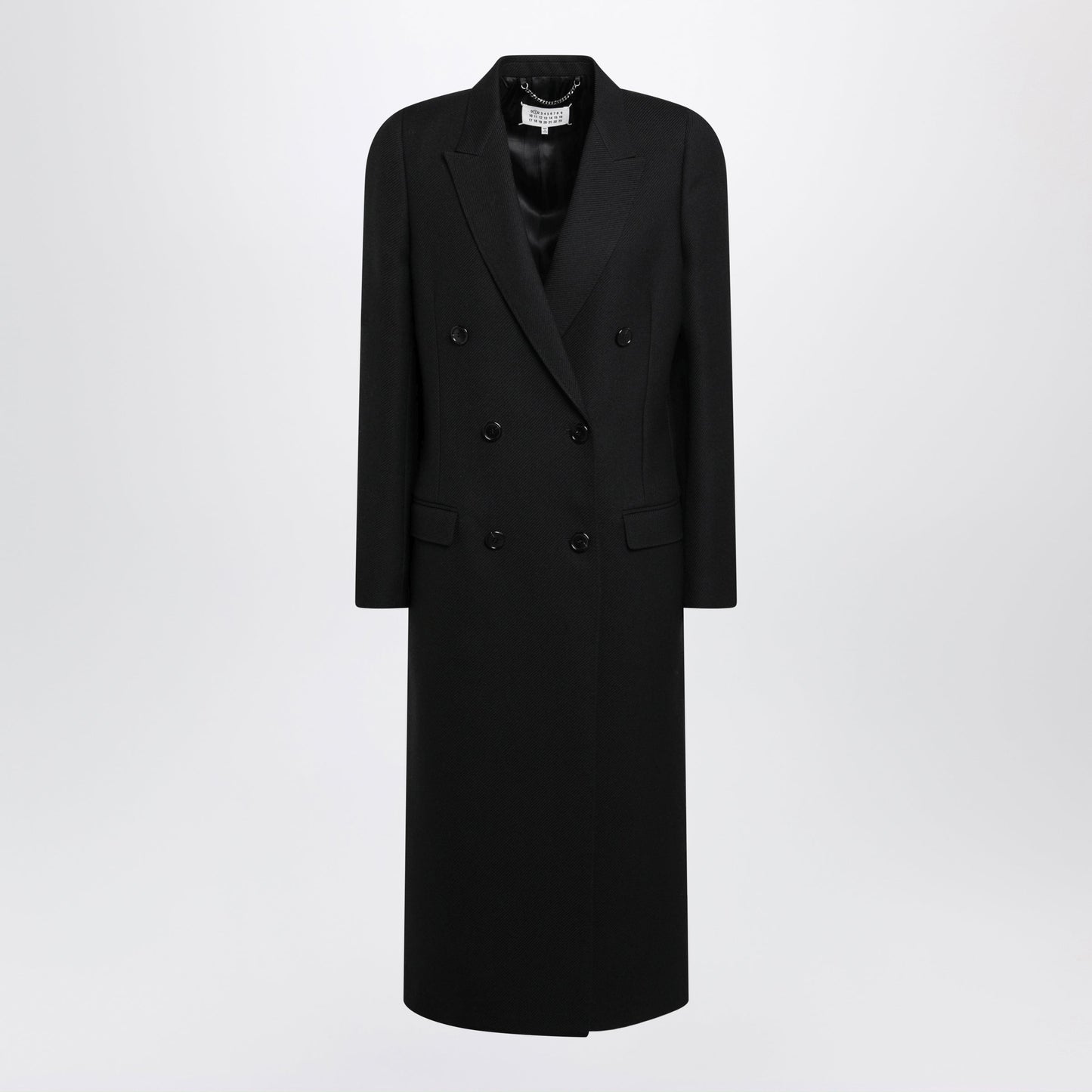 Maison Margiela Black Wool Double-Breasted Coat Women MAISON MARGIELA
