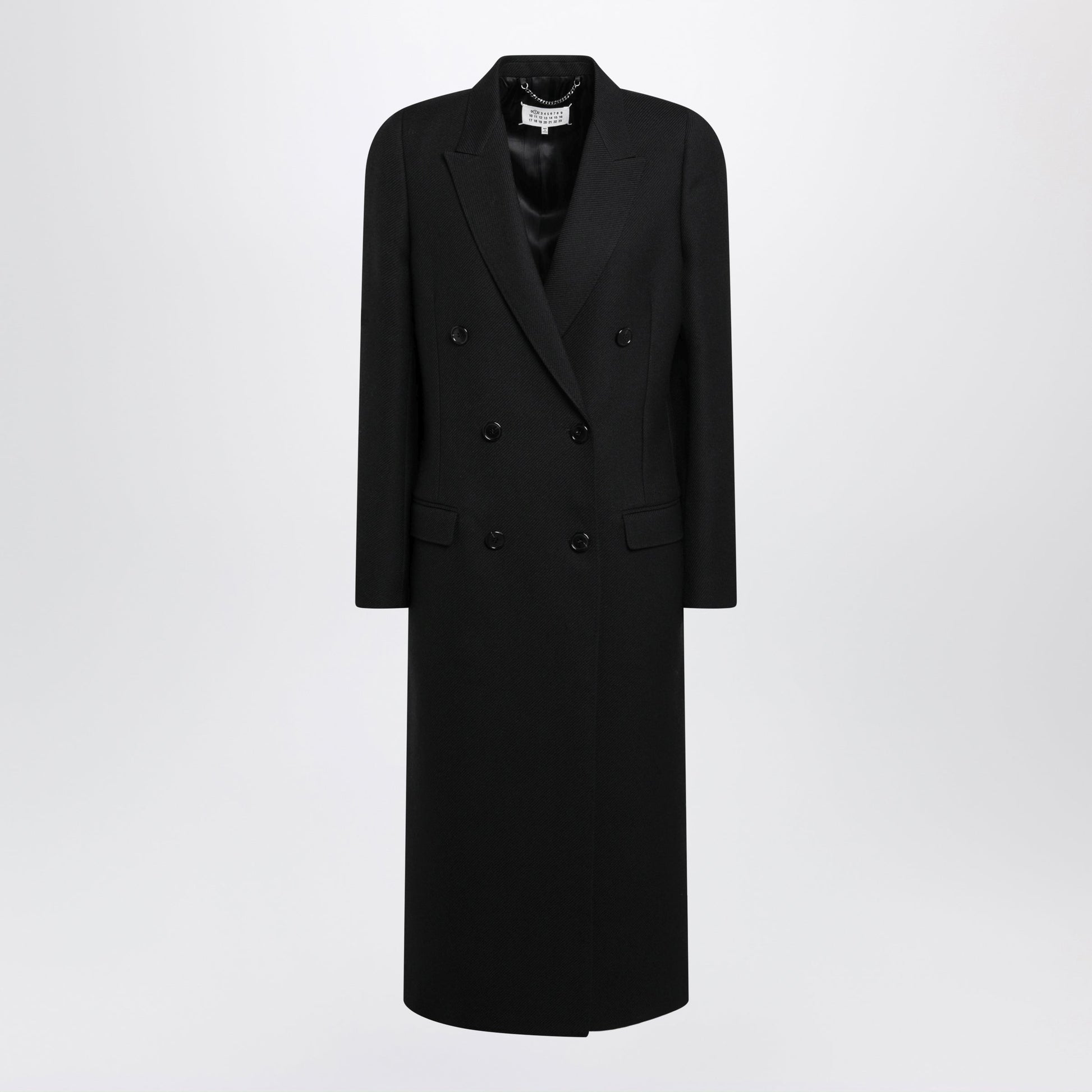 Maison Margiela Black Wool Double-Breasted Coat Women MAISON MARGIELA