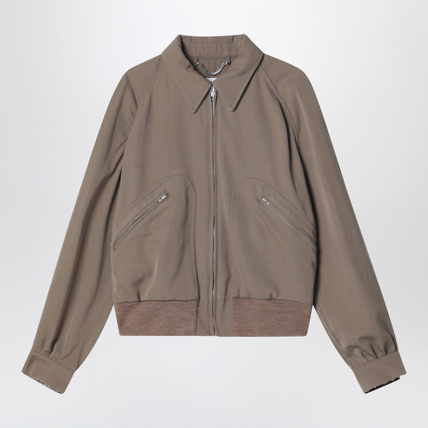 Maison Margiela Beige Virgin Wool Zip-Up Jacket Women MAISON MARGIELA