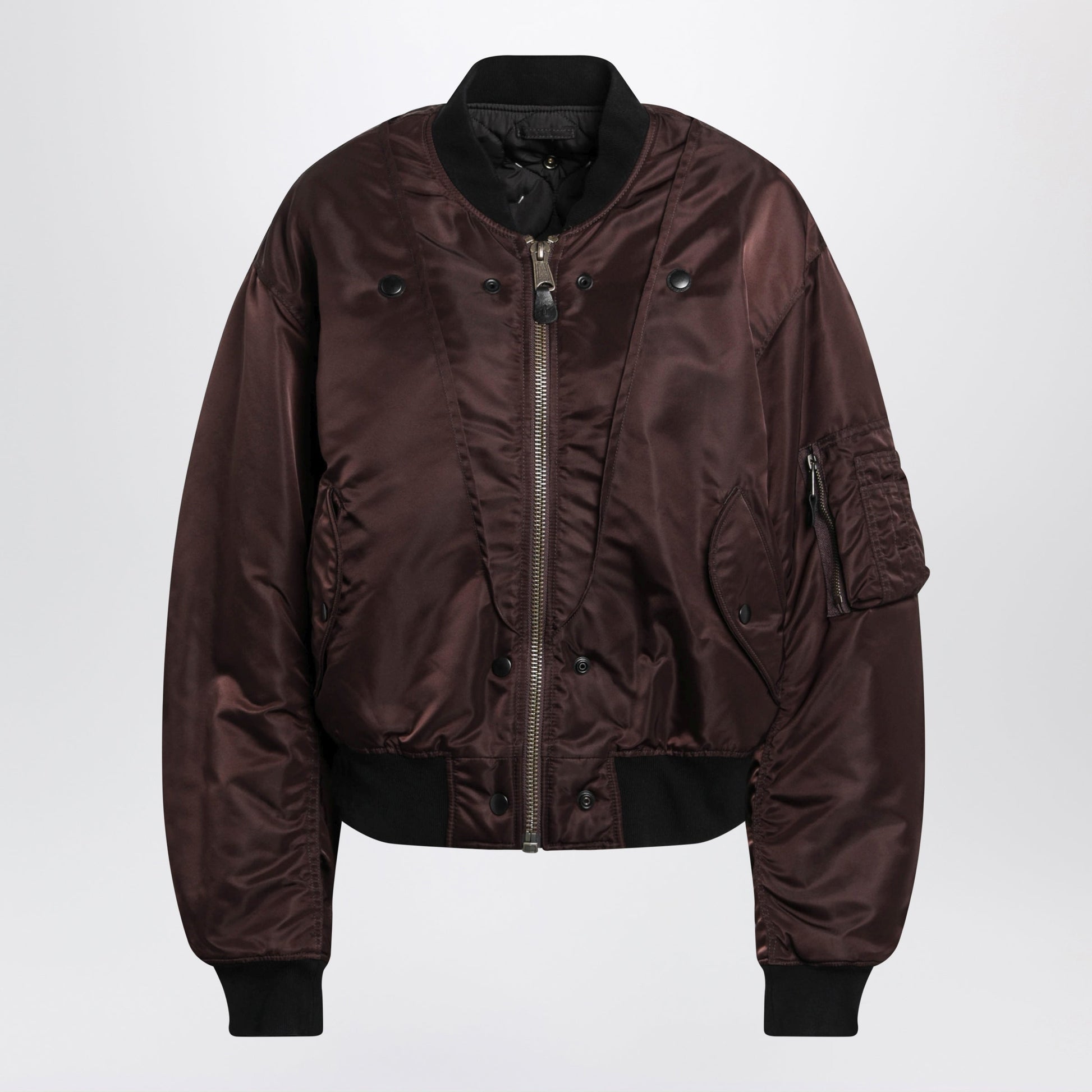 Maison Margiela Reversible Ma-1 Jacket In Dark Brown Women MAISON MARGIELA