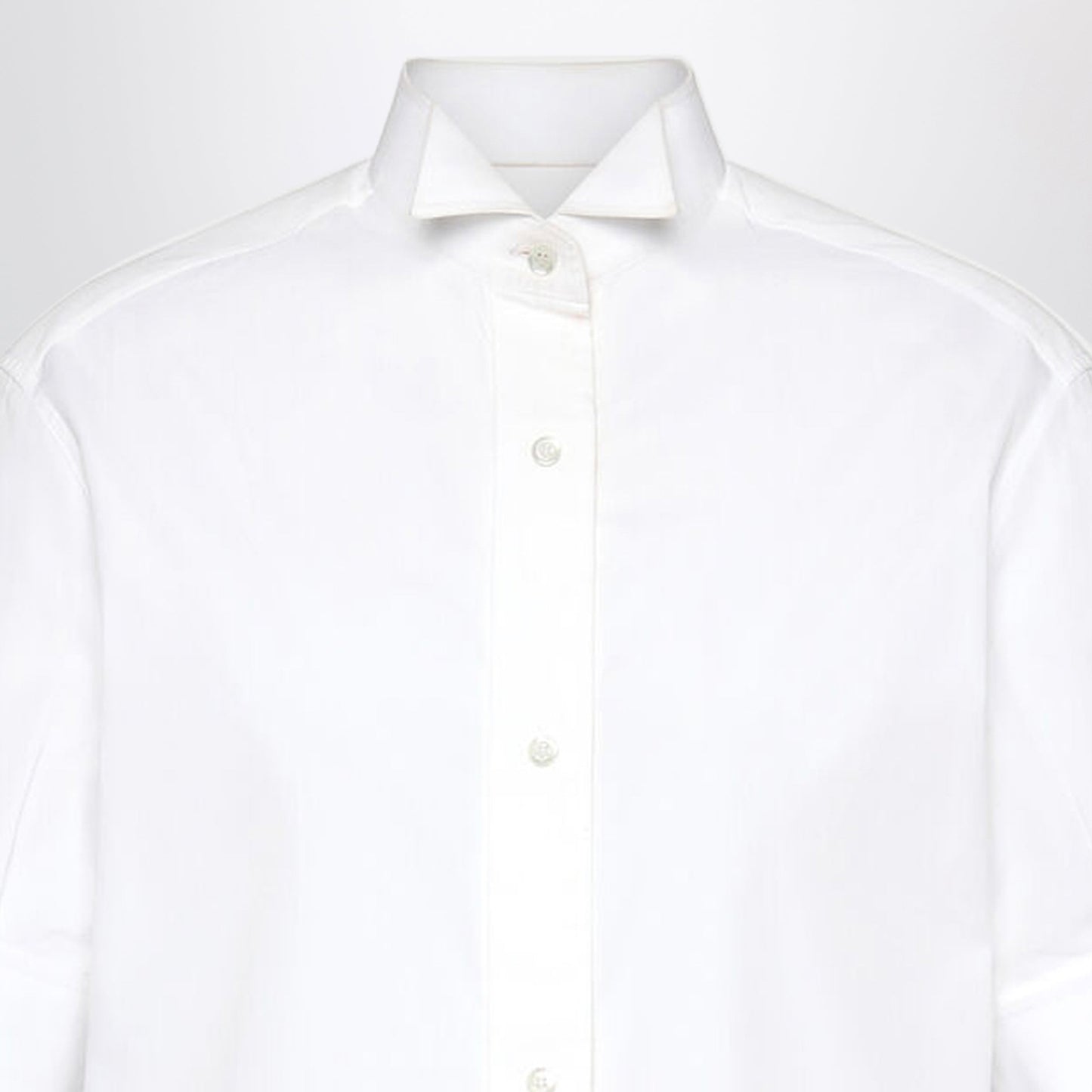Maison Margiela Short-Sleeved Shirt In White Cotton Poplin Women MAISON MARGIELA