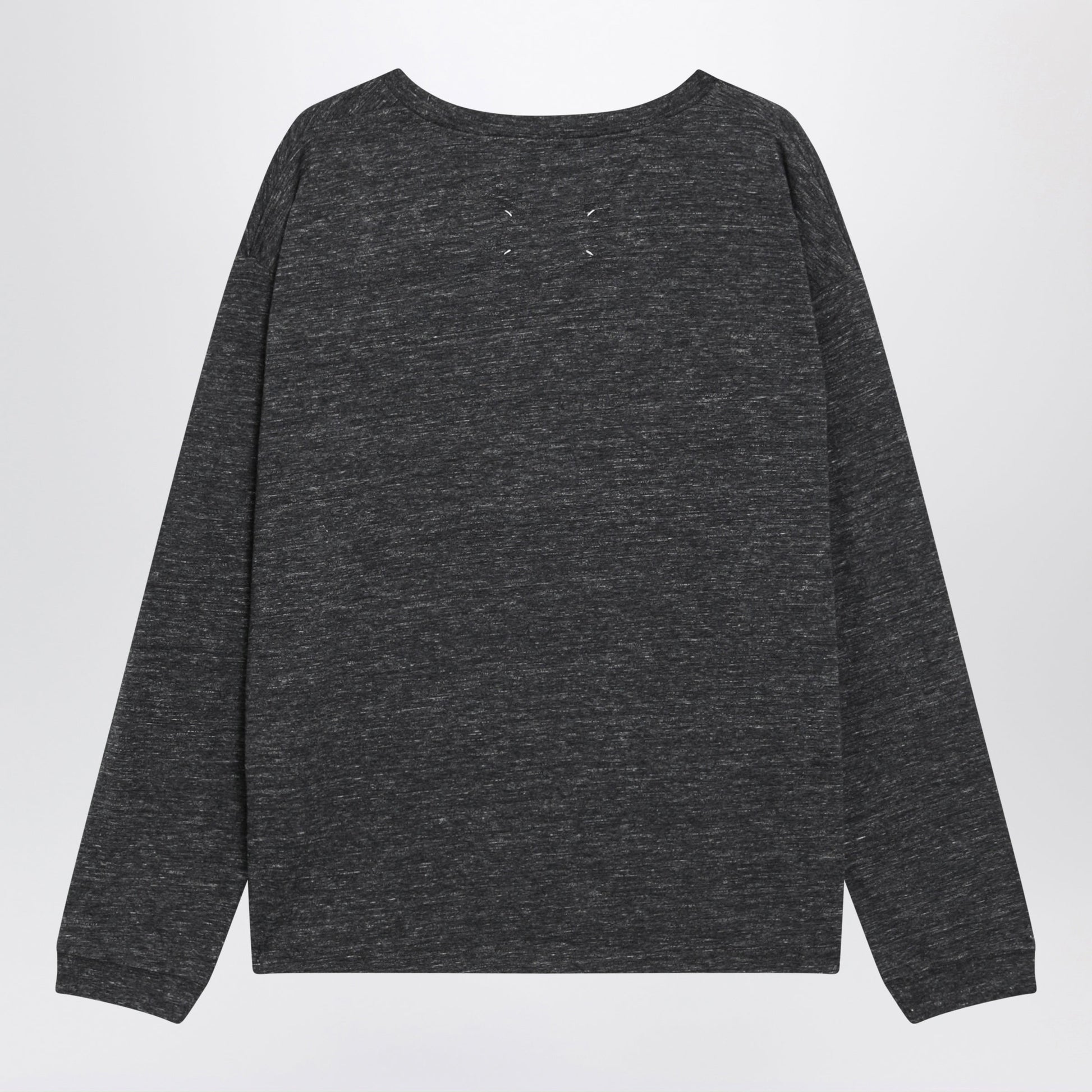 Maison Margiela Long-Sleeve Cotton T-Shirt In Dark Grey Women MAISON MARGIELA