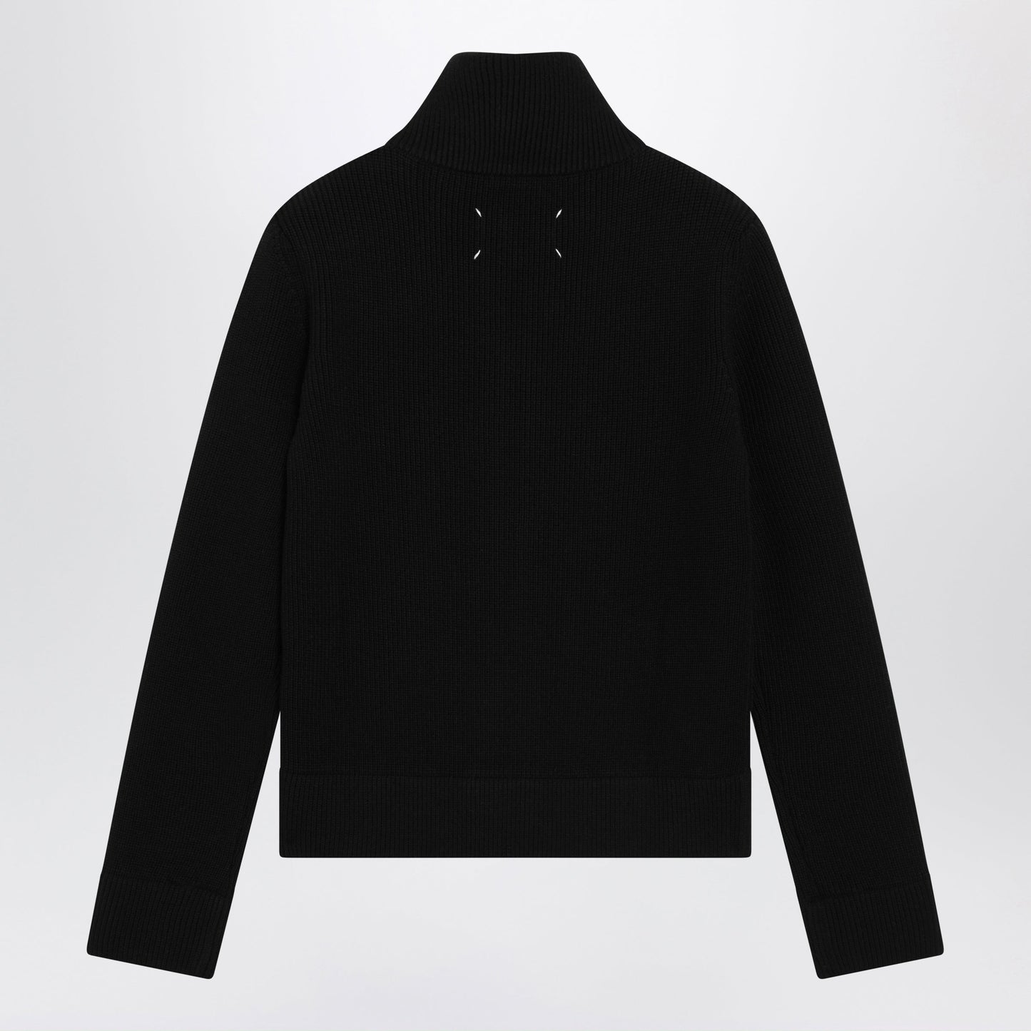 Maison Margiela Black Wool-Blend Zip Cardigan Women MAISON MARGIELA