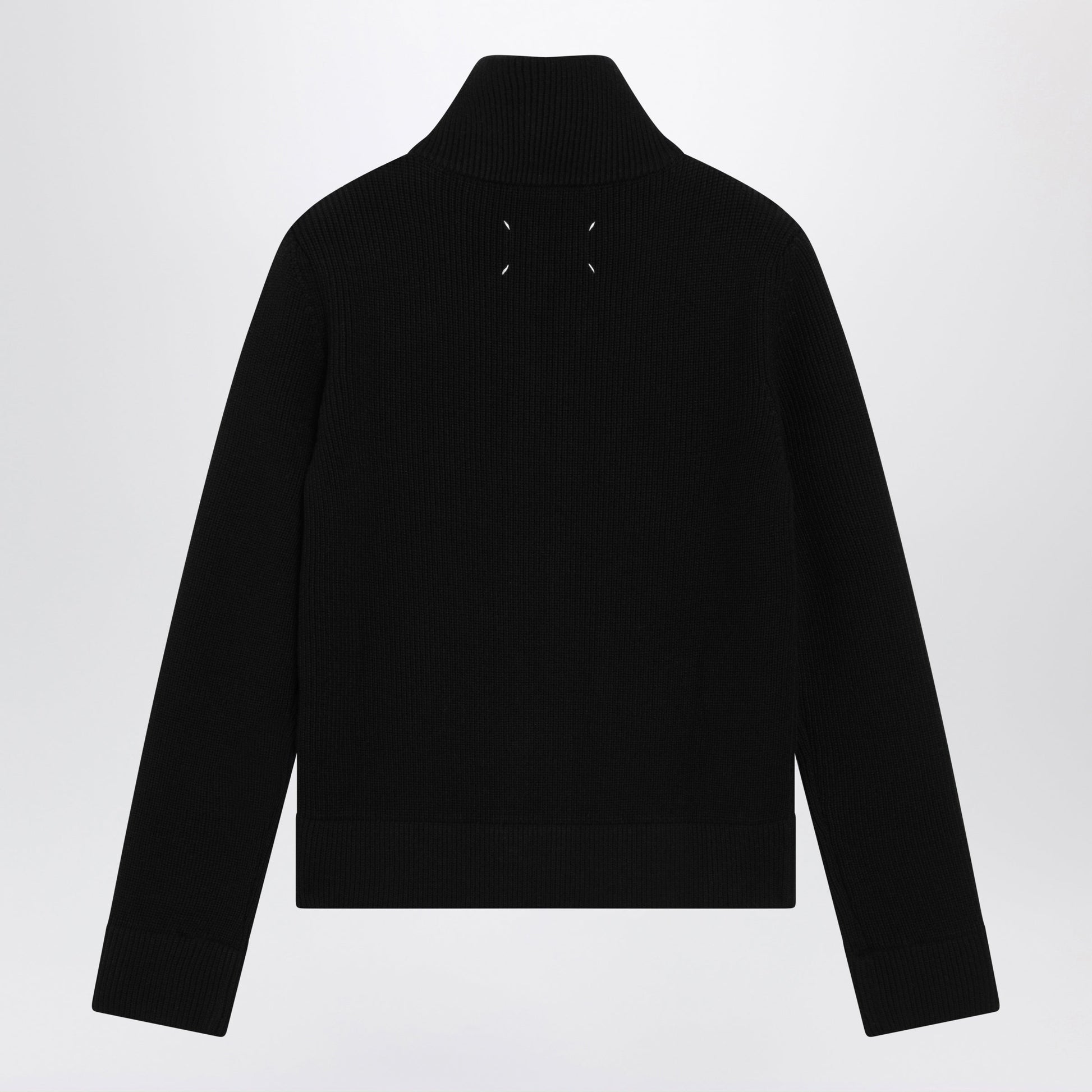 Maison Margiela Black Wool-Blend Zip Cardigan Women MAISON MARGIELA