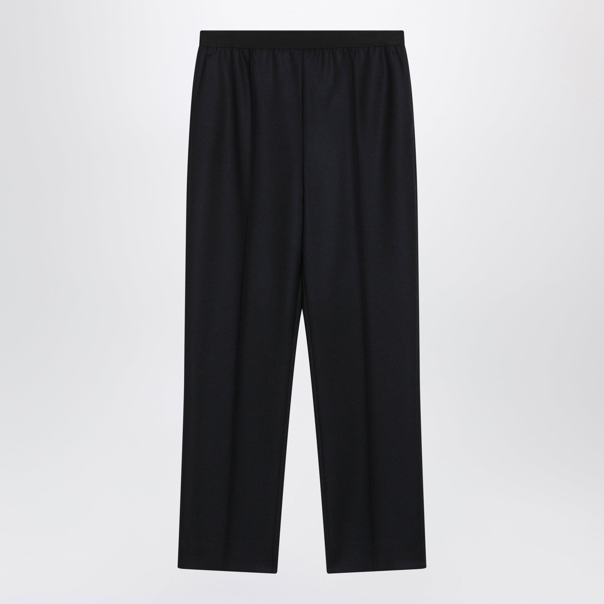 Maison Margiela Straight Navy Virgin Wool Trousers Women MAISON MARGIELA