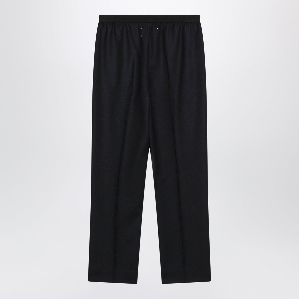 Maison Margiela Straight Navy Virgin Wool Trousers Women MAISON MARGIELA