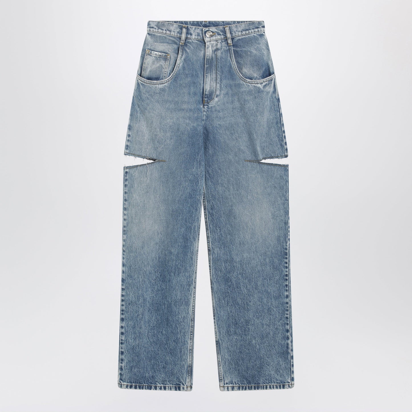 Maison Margiela Loose Blue Jeans With Drawstrings Women MAISON MARGIELA
