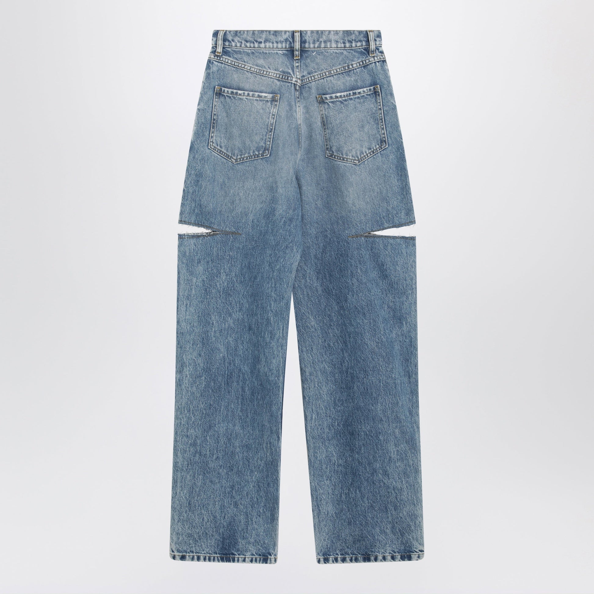 Maison Margiela Loose Blue Jeans With Drawstrings Women MAISON MARGIELA