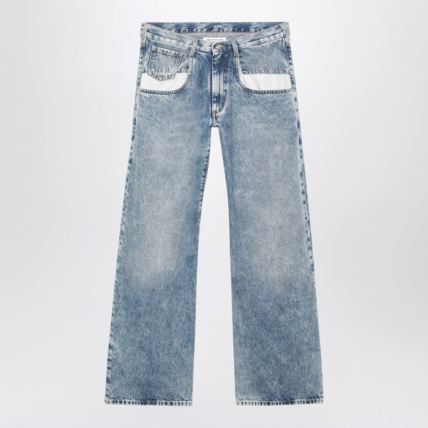 Maison Margiela Light Washed Blue Jeans With Contrasting Insert Pocket Details Women MAISON MARGIELA