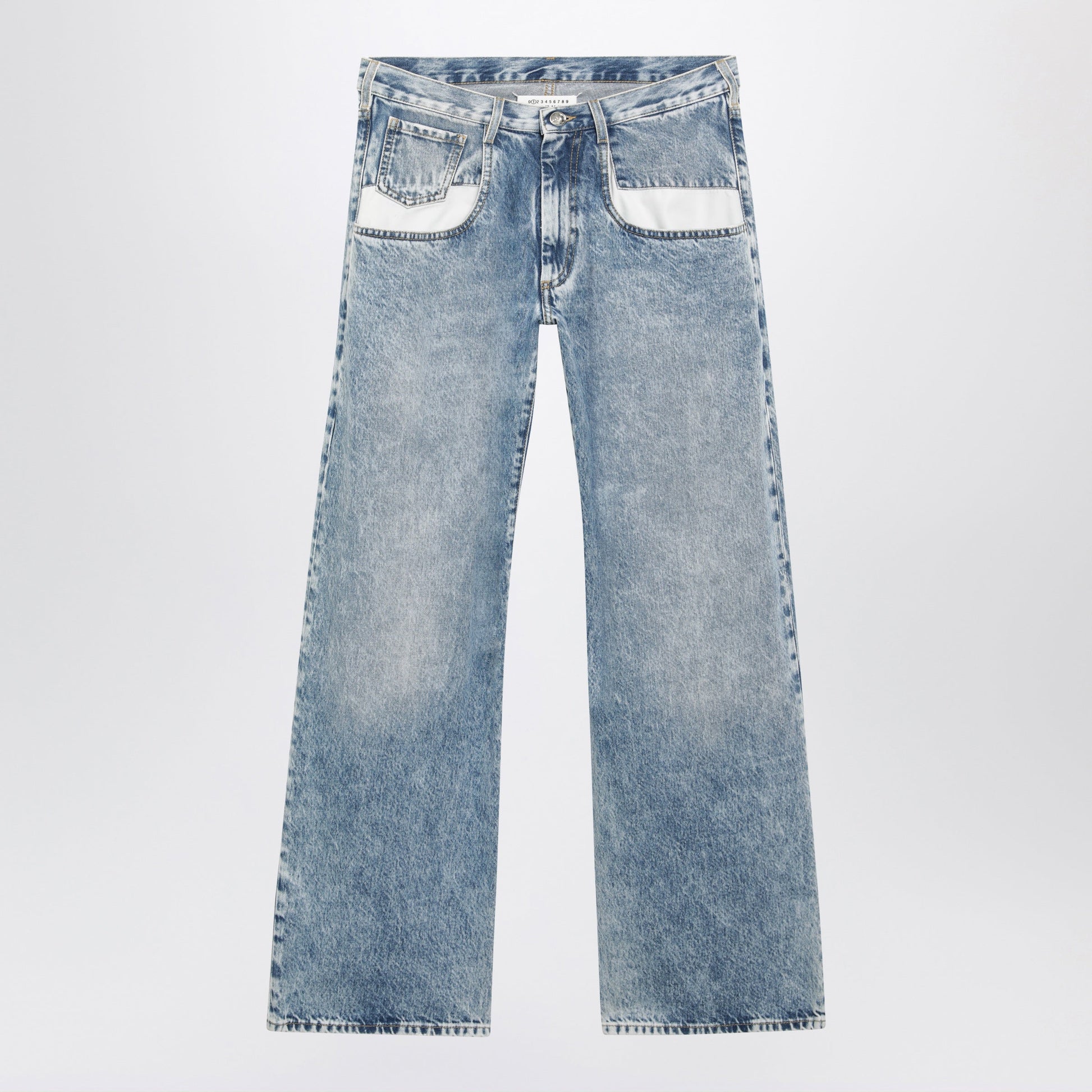 Maison Margiela Light Washed Blue Jeans With Contrasting Insert Pocket Details Women MAISON MARGIELA