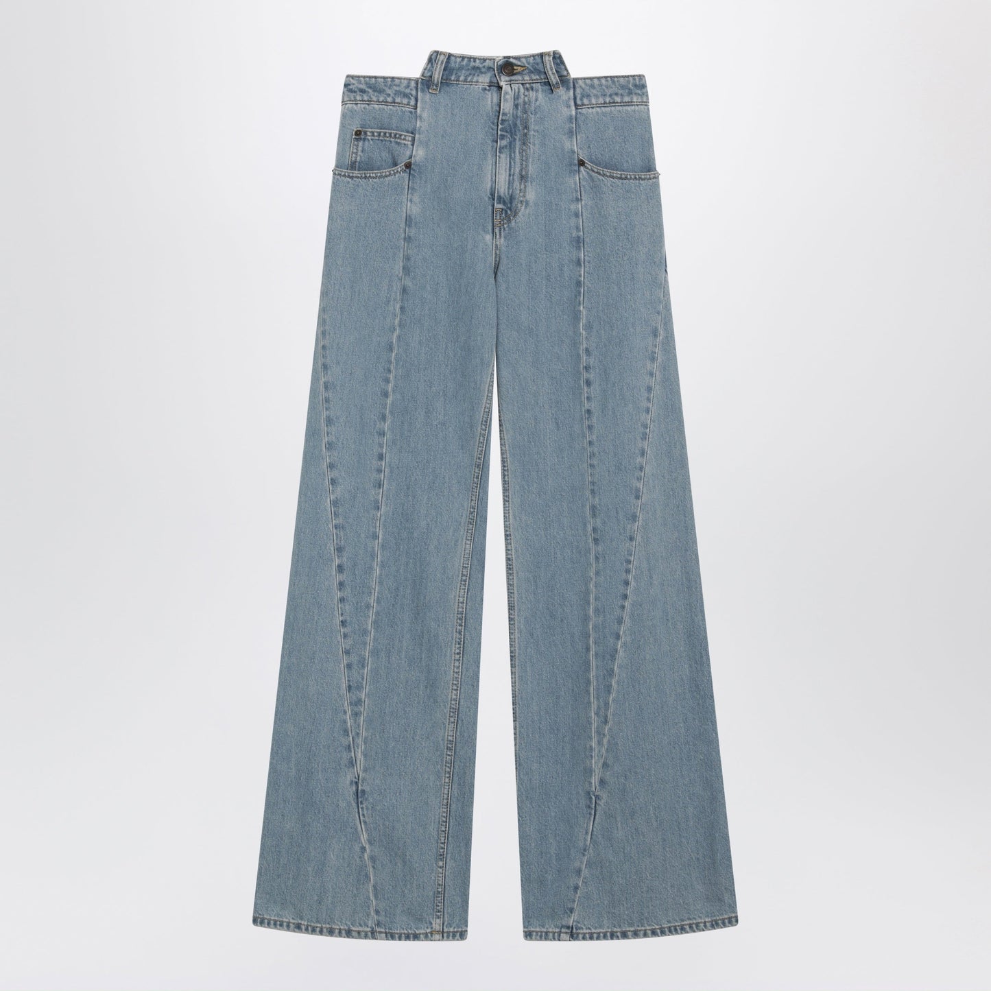 Maison Margiela Stonewashed Straight-Leg Denim Jeans In Medium Blue Women MAISON MARGIELA