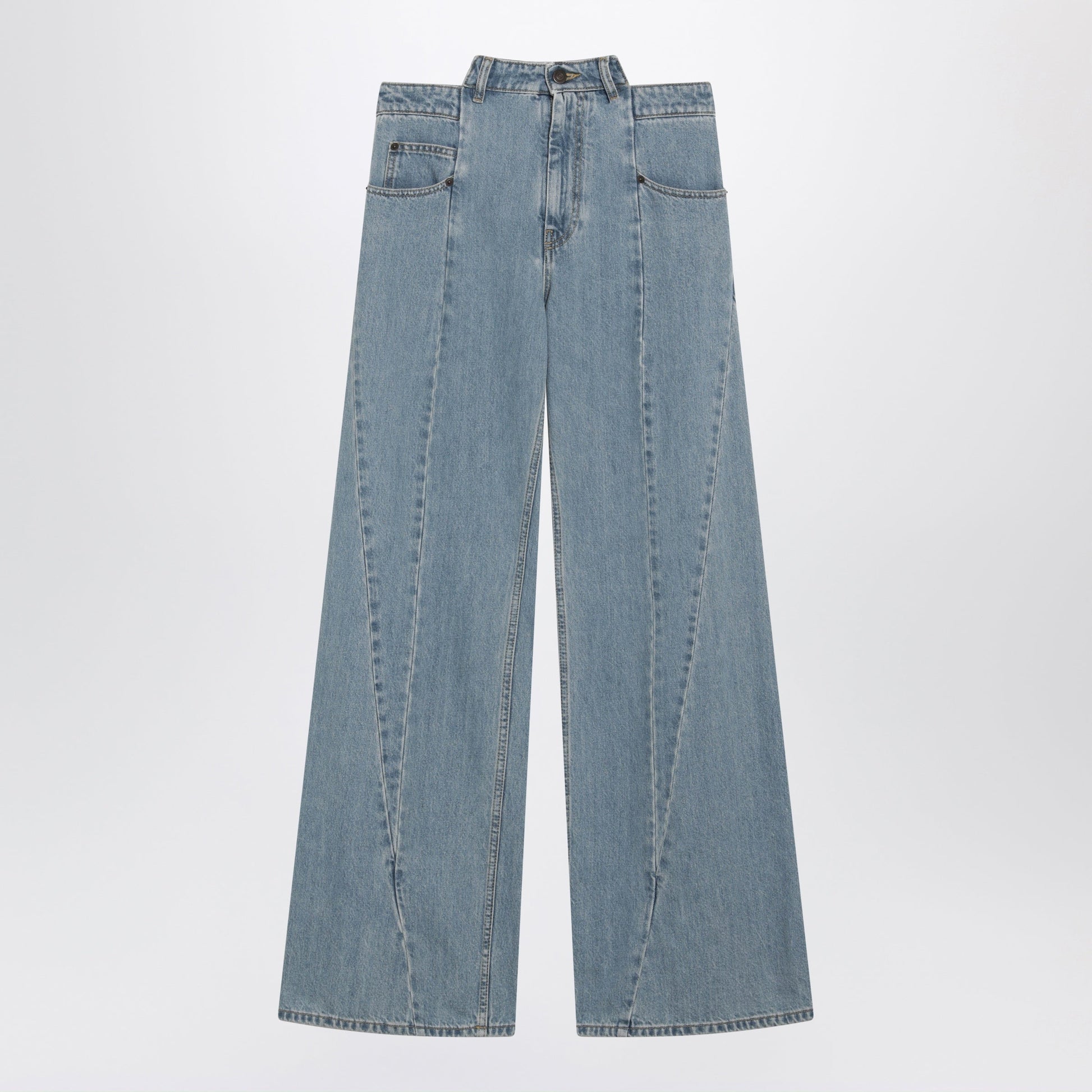 Maison Margiela Stonewashed Straight-Leg Denim Jeans In Medium Blue Women MAISON MARGIELA