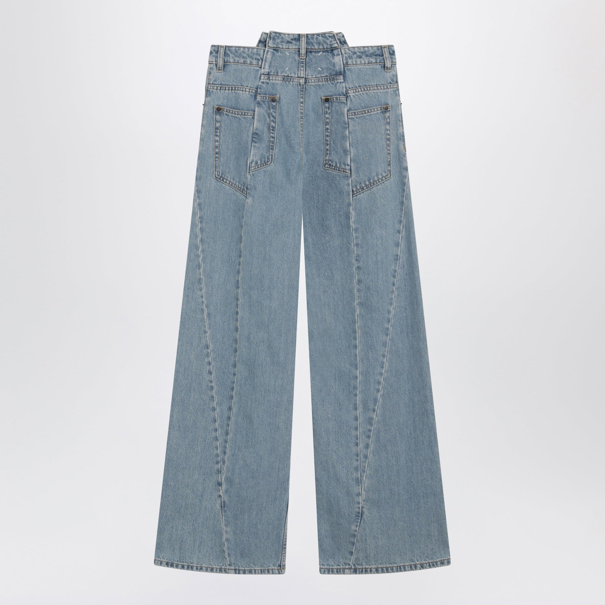 Maison Margiela Stonewashed Straight-Leg Denim Jeans In Medium Blue Women MAISON MARGIELA