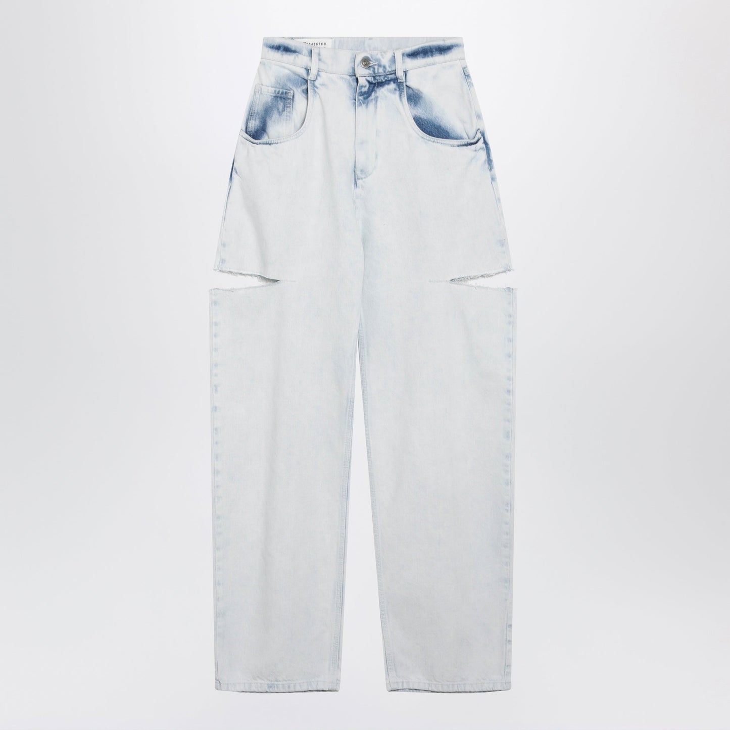 Maison Margiela Blue Faded Cotton Jeans With Cut-Out Details Women MAISON MARGIELA