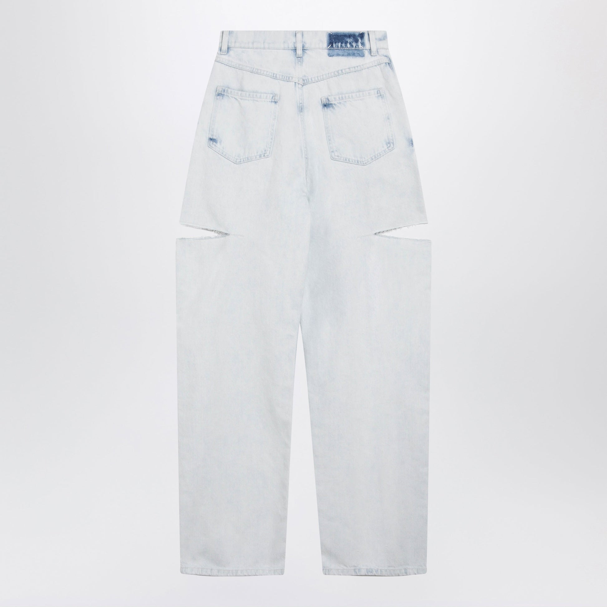 Maison Margiela Blue Faded Cotton Jeans With Cut-Out Details Women MAISON MARGIELA