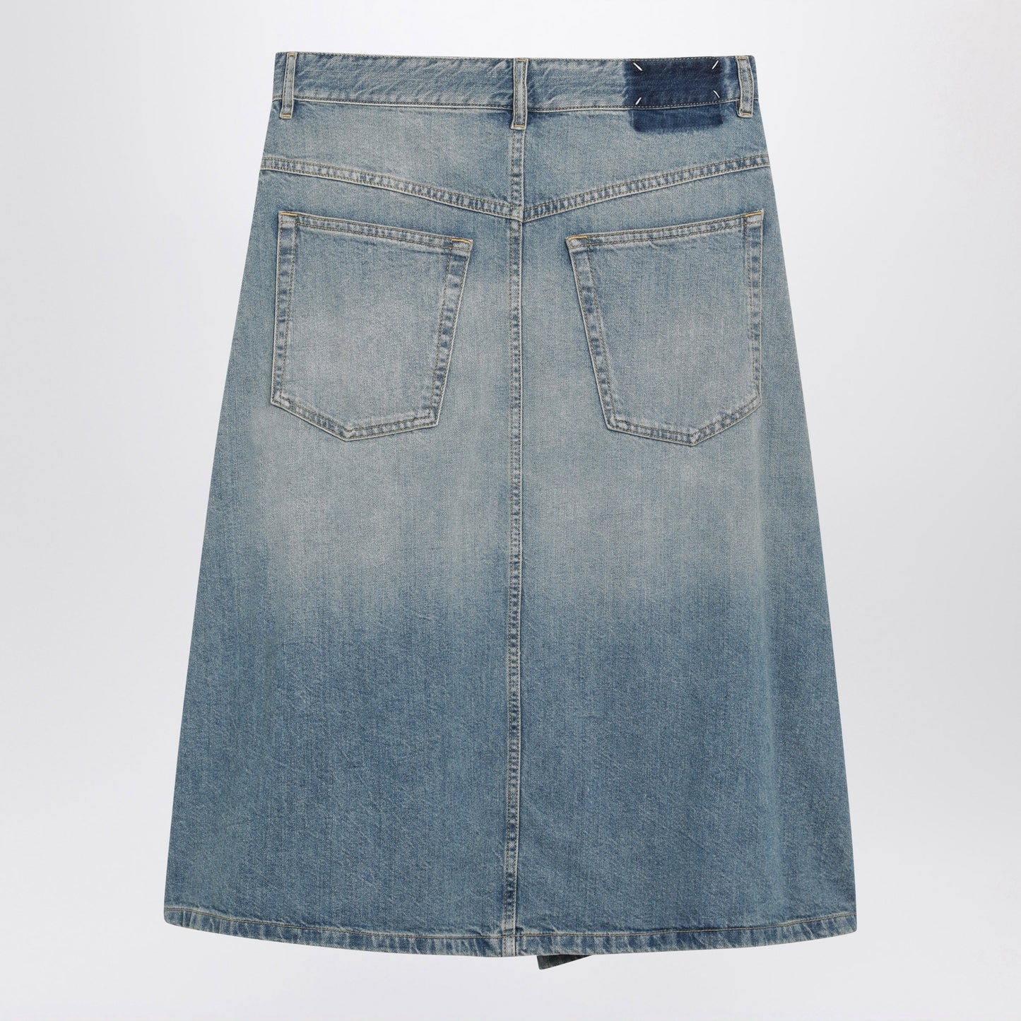 Maison Margiela Midi Wrap Skirt In Blue Denim Women MAISON MARGIELA