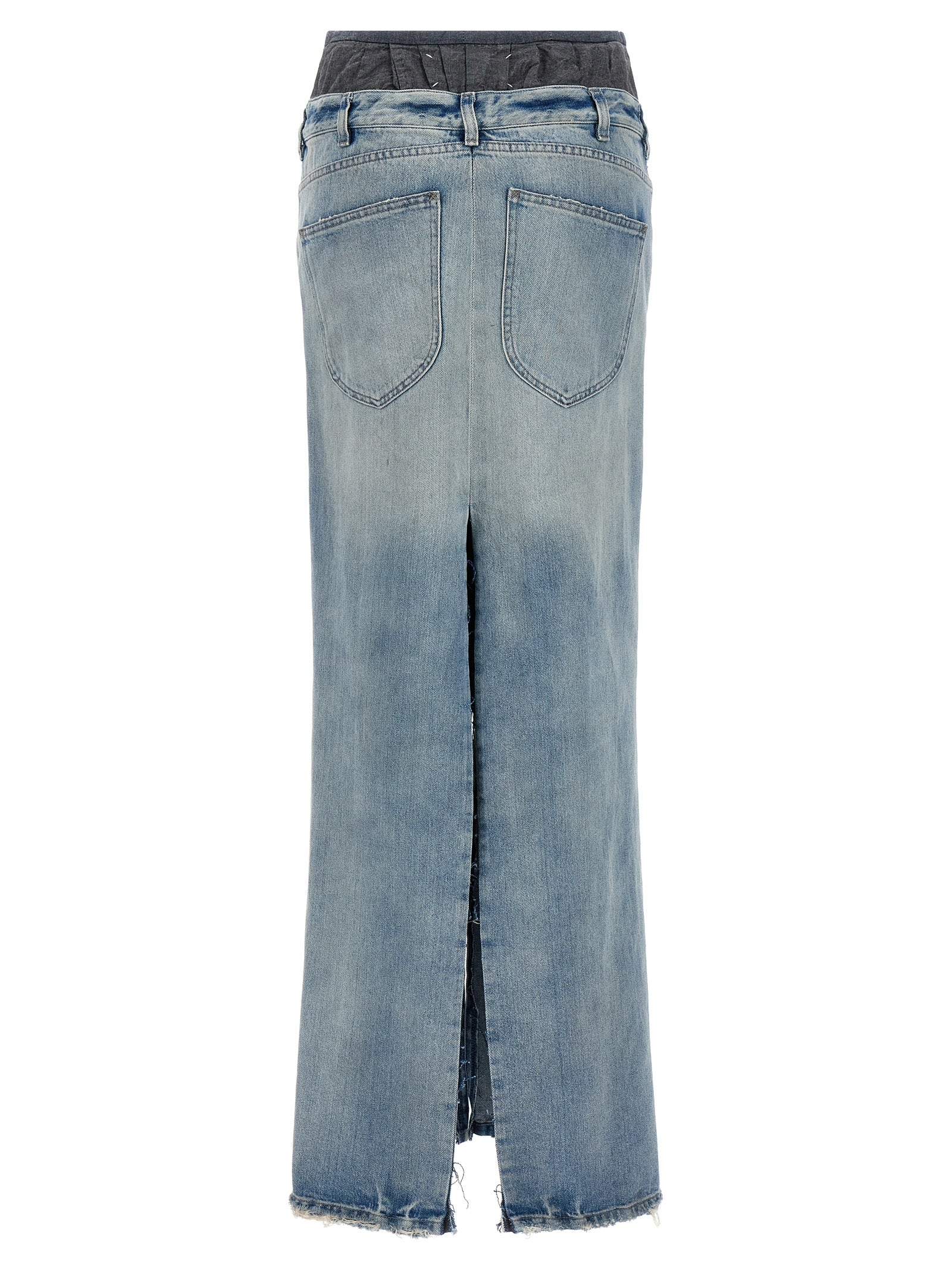 Maison Margiela Women Slits Denim Skirt MAISON MARGIELA