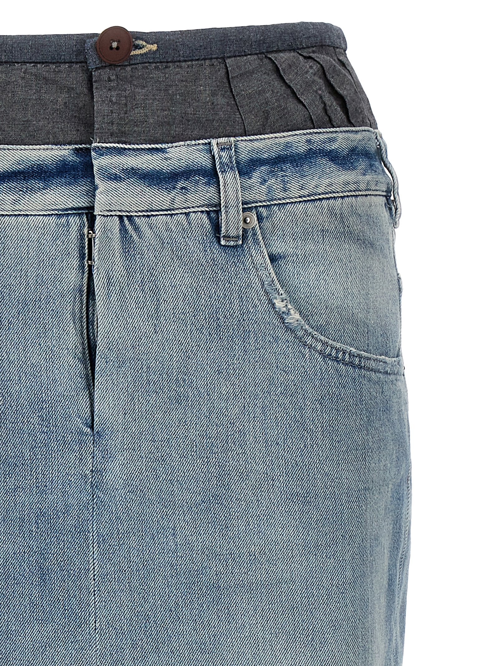 Maison Margiela Women Slits Denim Skirt MAISON MARGIELA