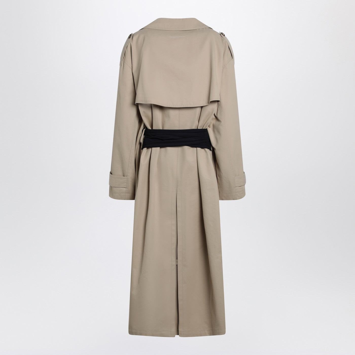 Mm6 Maison Margiela Beige Cotton Trench Coat With Gloves Women MM6 MAISON MARGIELA