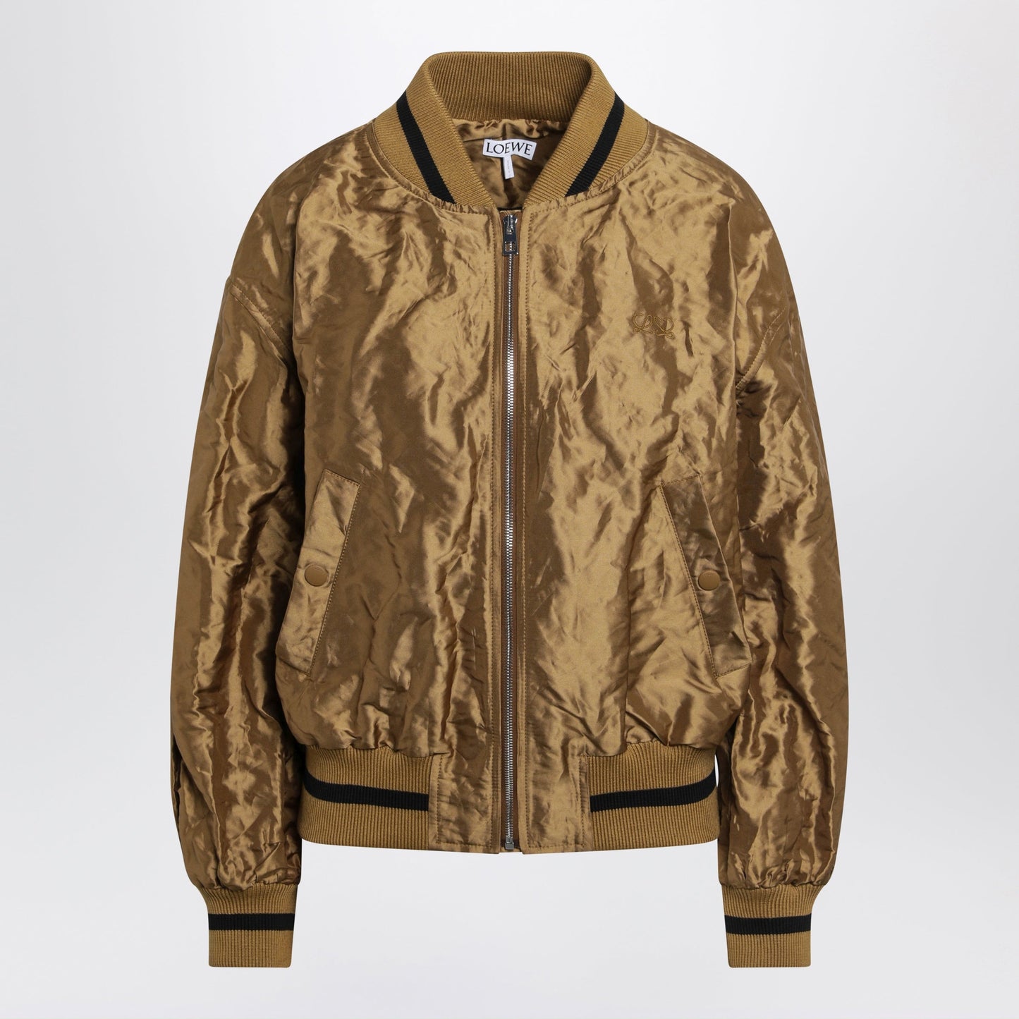 Loewe Caramel Technical Taffeta Bomber Jacket Women LOEWE
