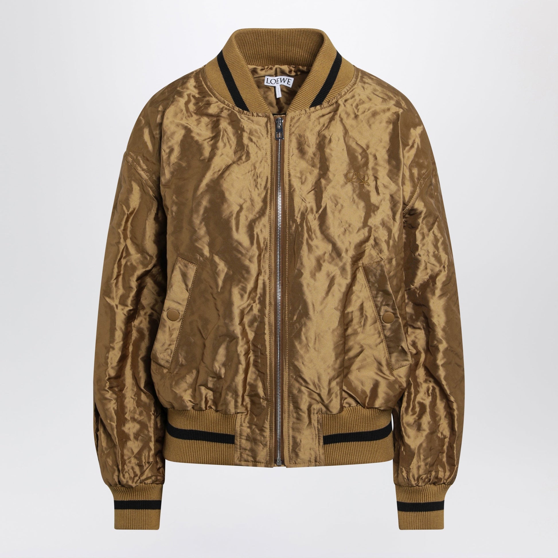 Loewe Caramel Technical Taffeta Bomber Jacket Women LOEWE