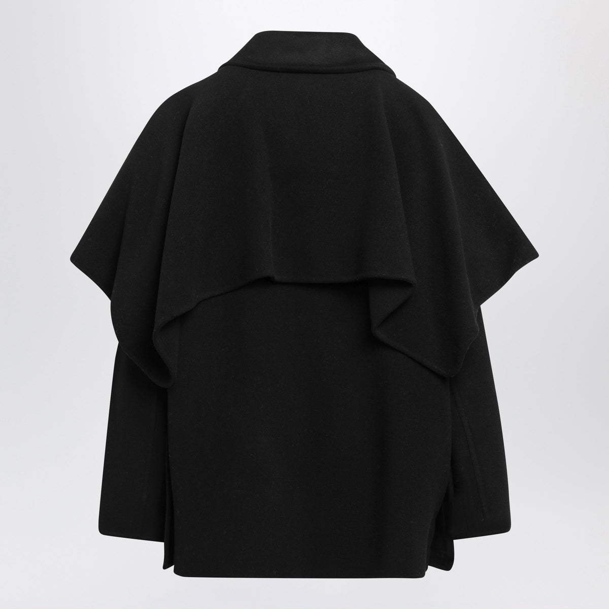 Loewe Black Cape In Wool And Cashmere Women LOEWE