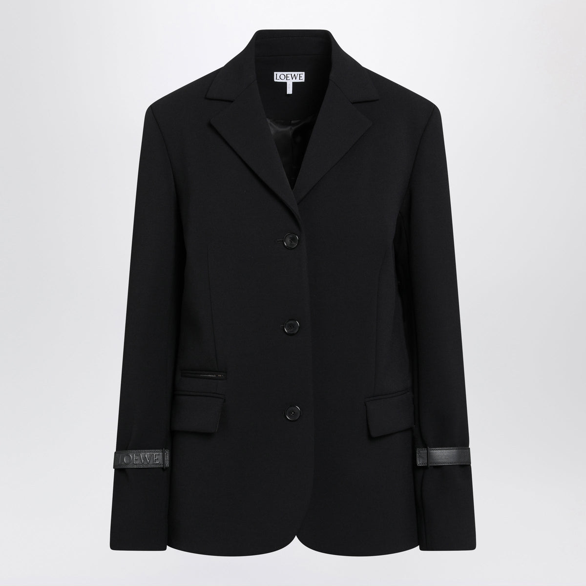 Loewe Black Stretch Wool Blend Jacket Women LOEWE
