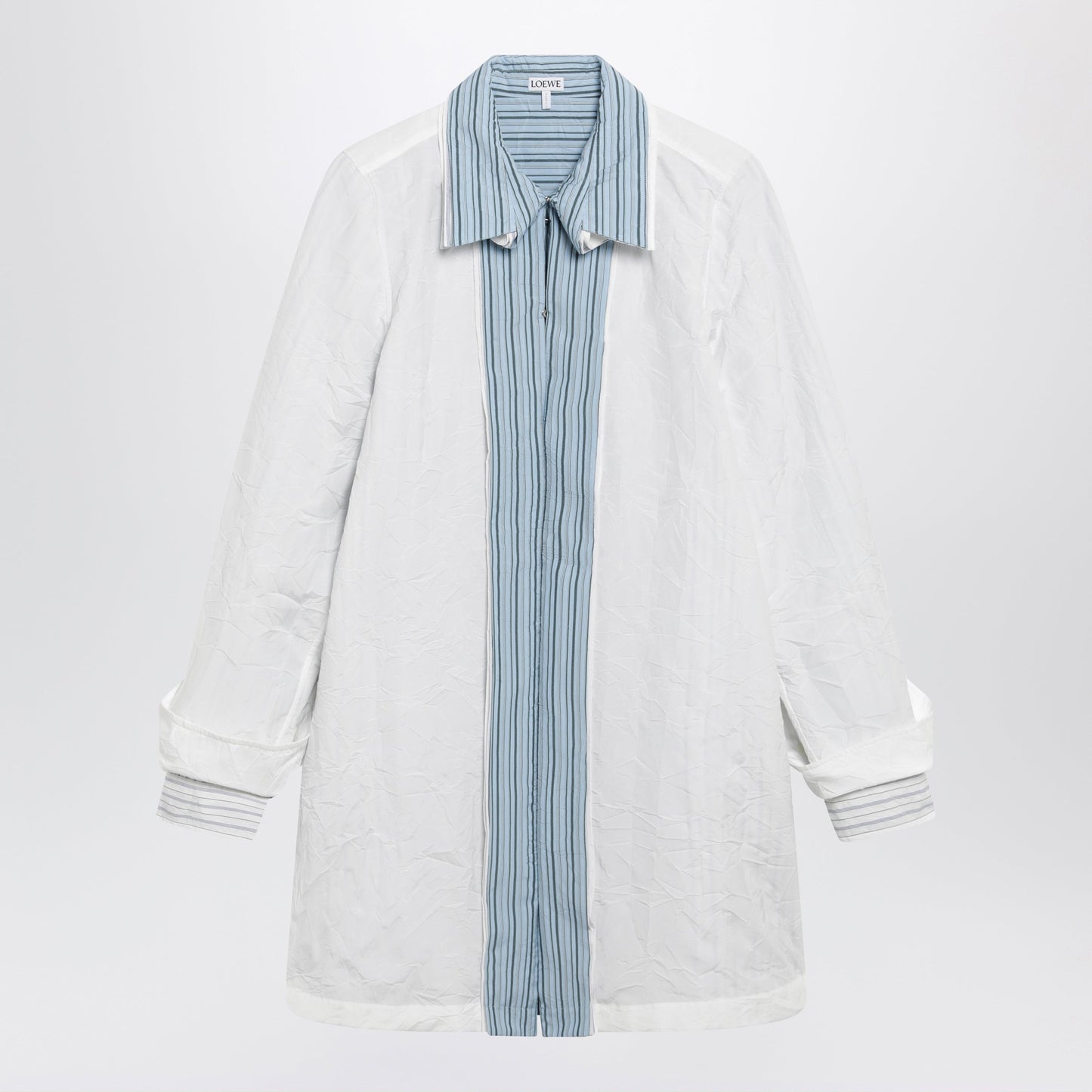 Loewe White Technical Cotton Short Dress Women LOEWE