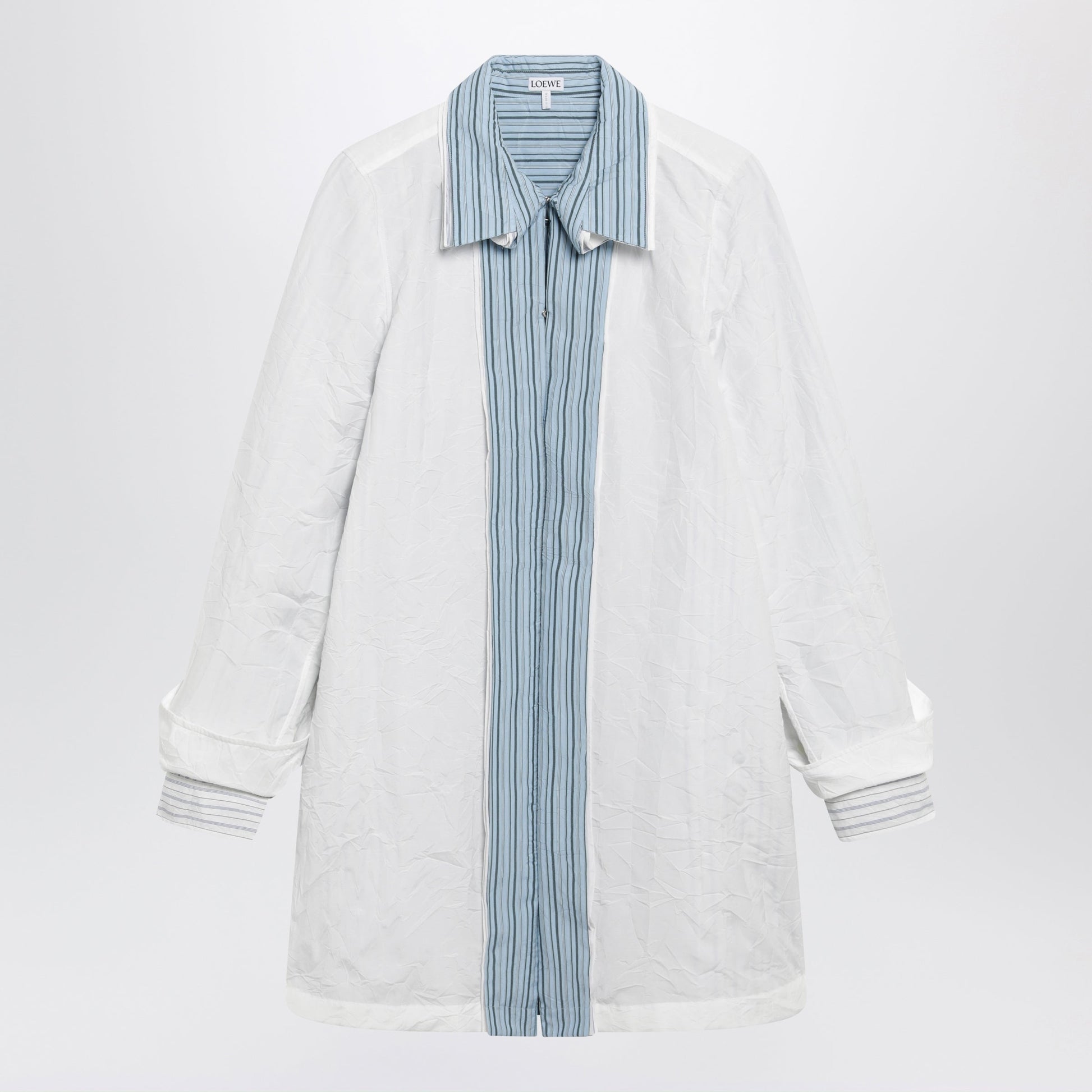 Loewe White Technical Cotton Short Dress Women LOEWE