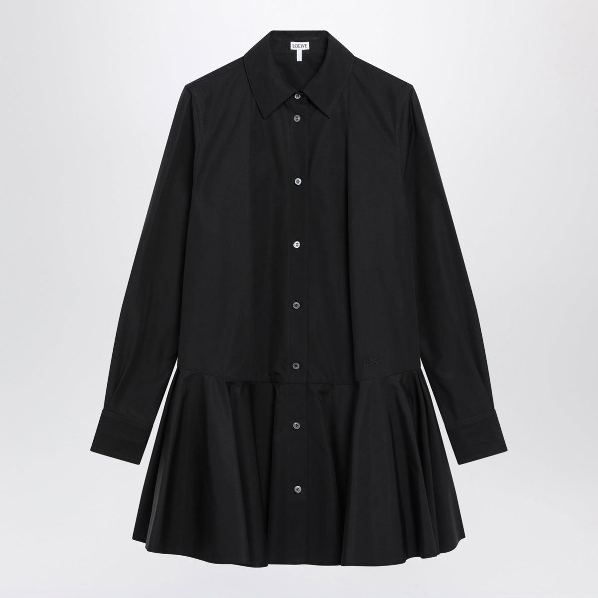 Loewe Short Black Cotton Dress Women LOEWE