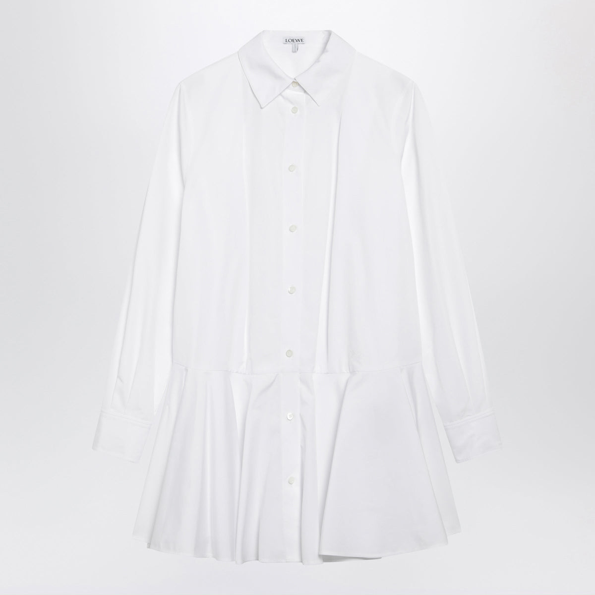Loewe Short White Cotton Dress Women LOEWE