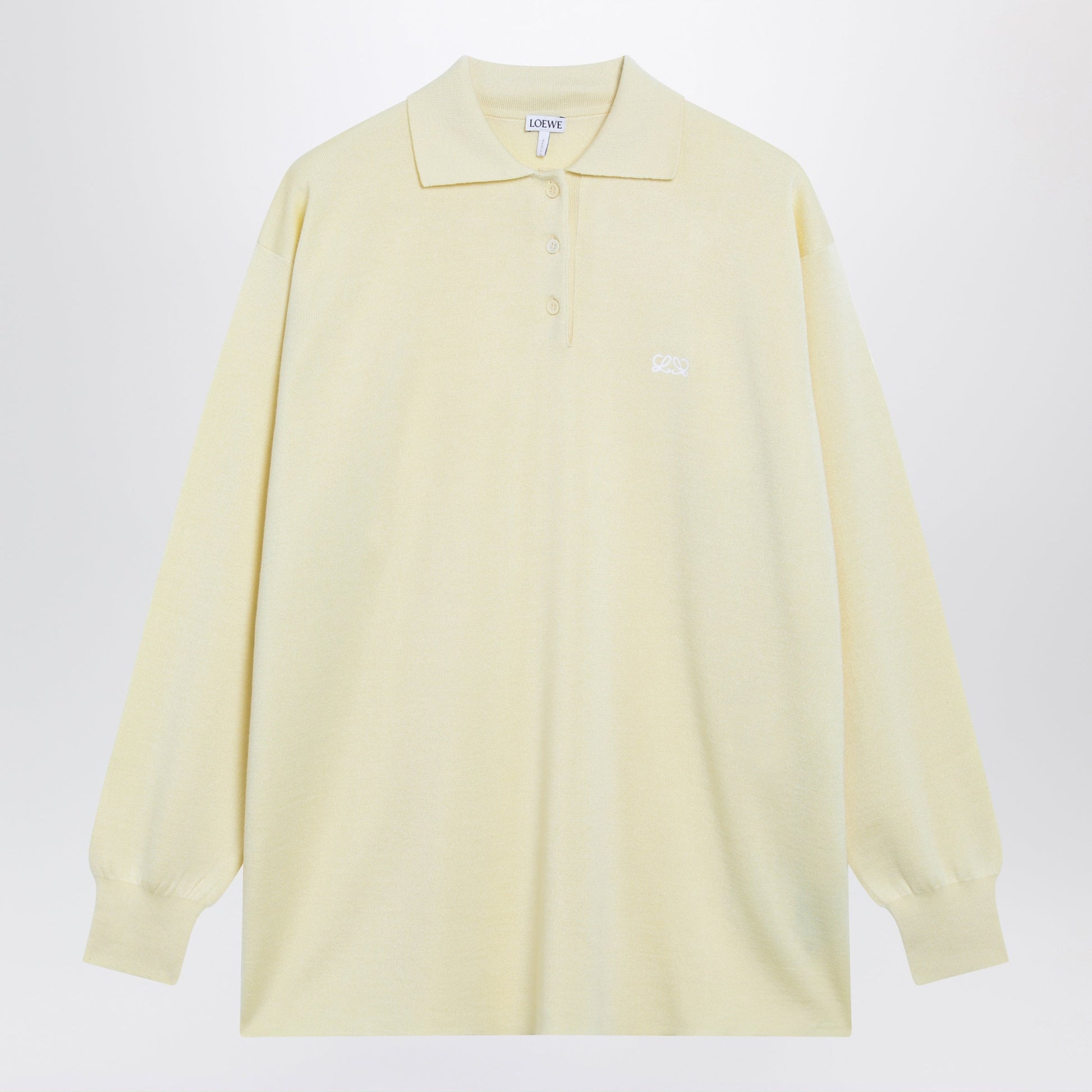 Loewe Cashmere And Silk-Blend Polo Sweater In Yellow Women LOEWE