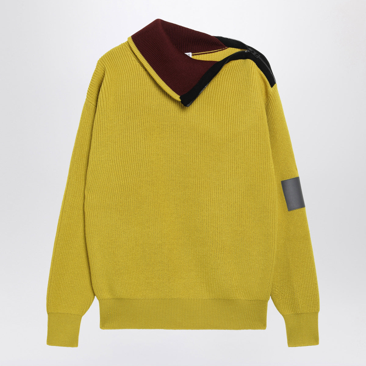 Loewe Olive Green Wool Sweater With Zip Detail Women LOEWE