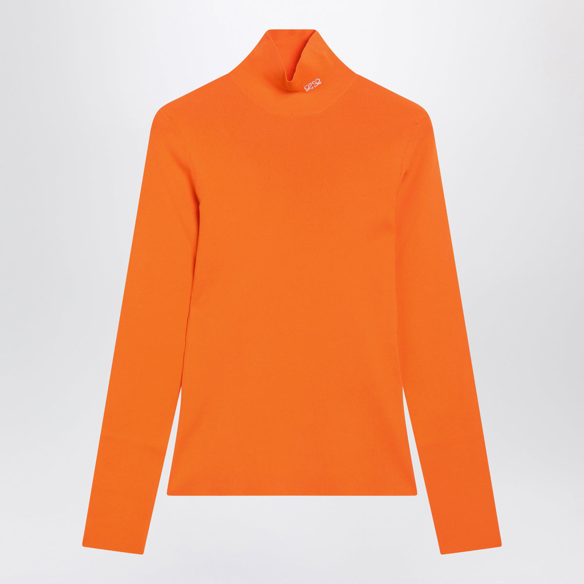 Loewe Orange Viscose Blend Turtleneck Top Women LOEWE