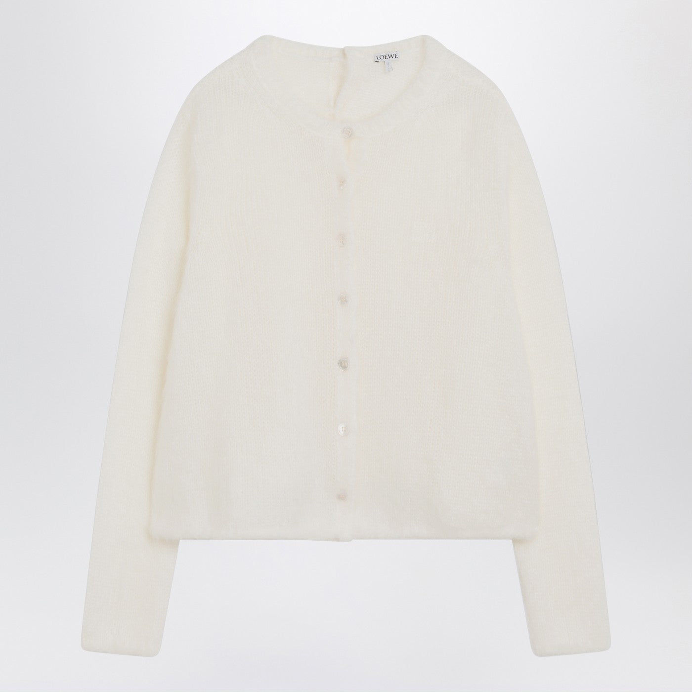 Loewe White Mohair-Blend Cardigan Women LOEWE