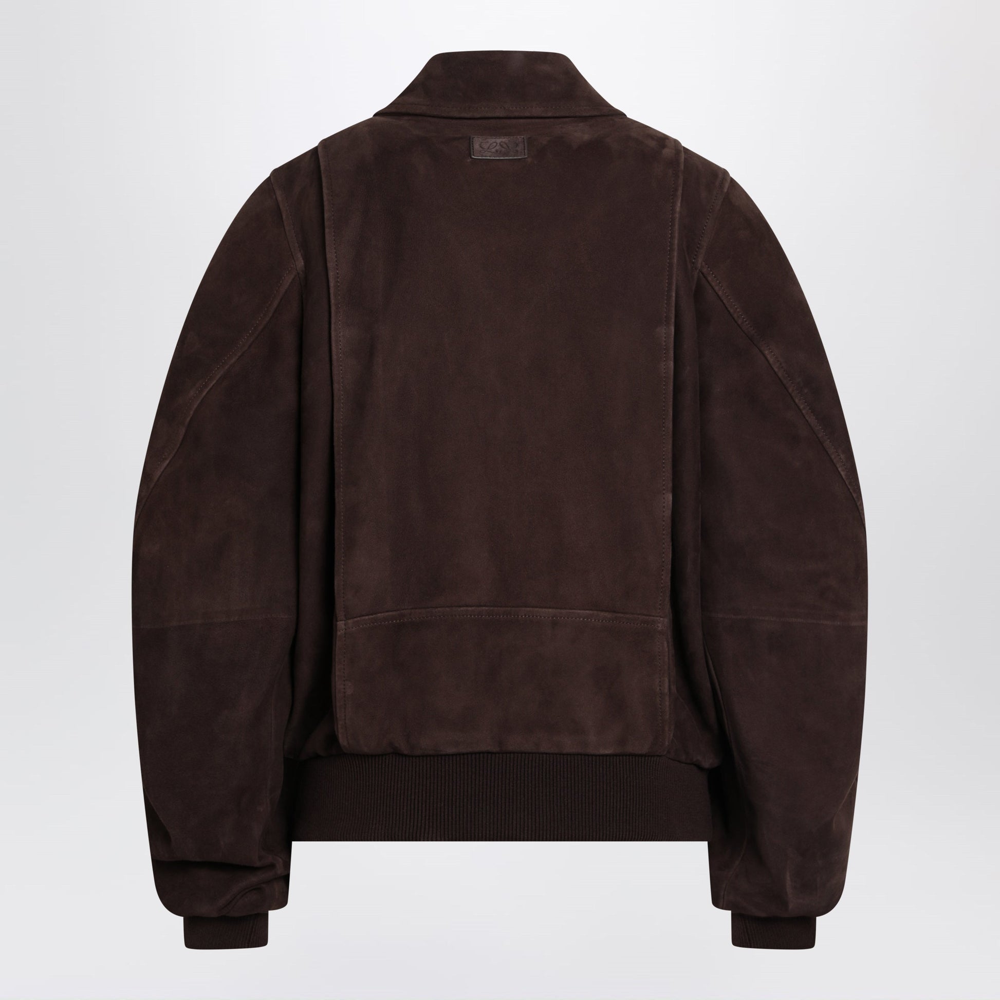 Loewe Dark Brown Suede Bomber Jacket Women LOEWE