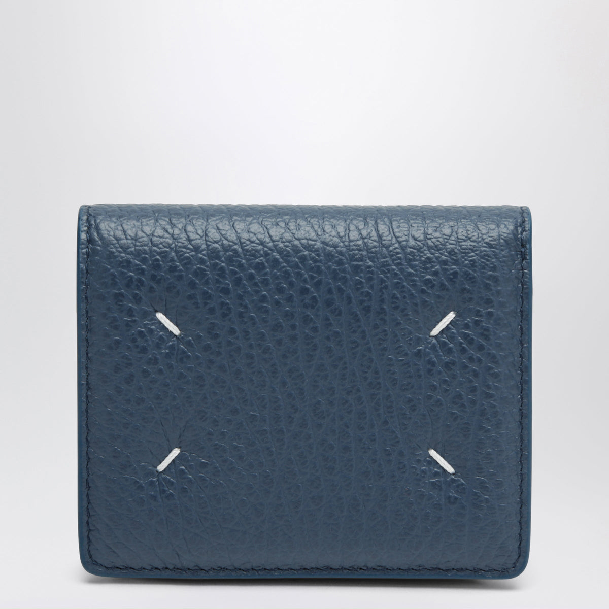 Maison Margiela Four Stitches Dark Blue Leather Card Holder Women MAISON MARGIELA