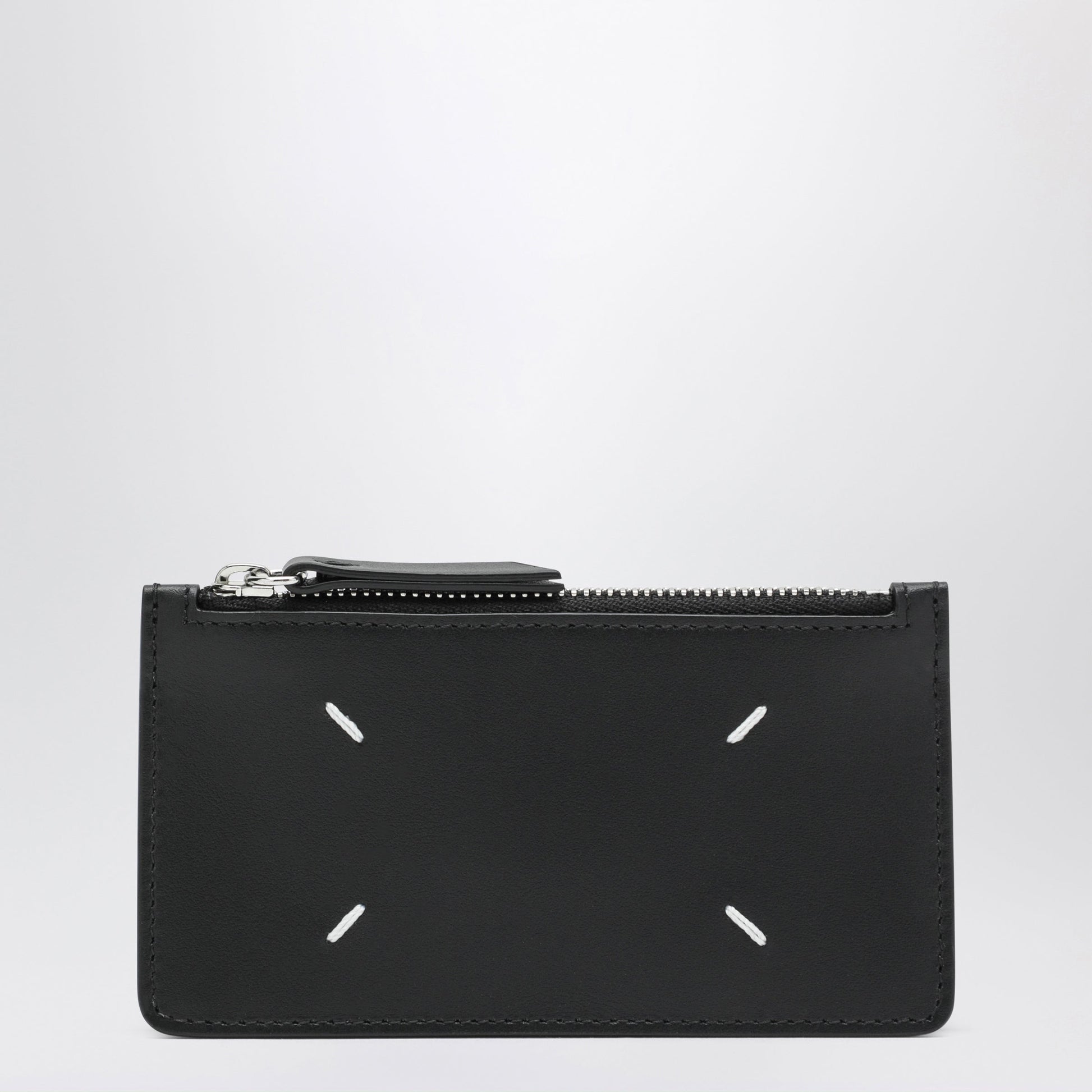 Maison Margiela Black Four Stitches Zip Card Holder Men MAISON MARGIELA